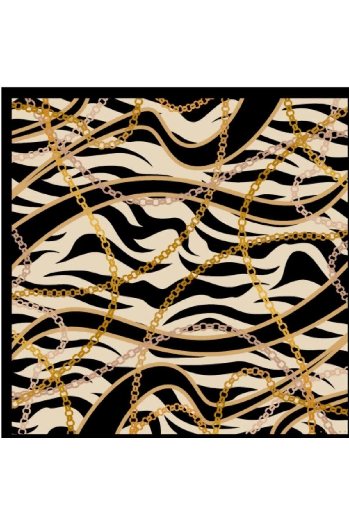 Sisley Elisa Desenli Eşarp S-E-2007 Gold