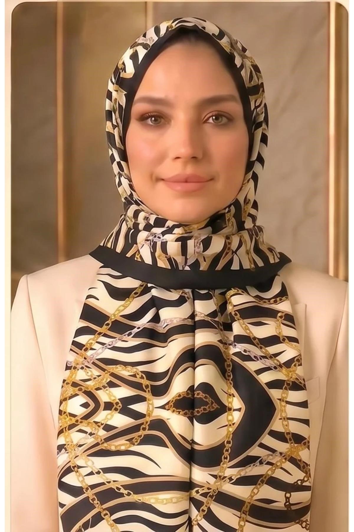 Sisley Esila Desenli Şal S-S-2009 Kahve