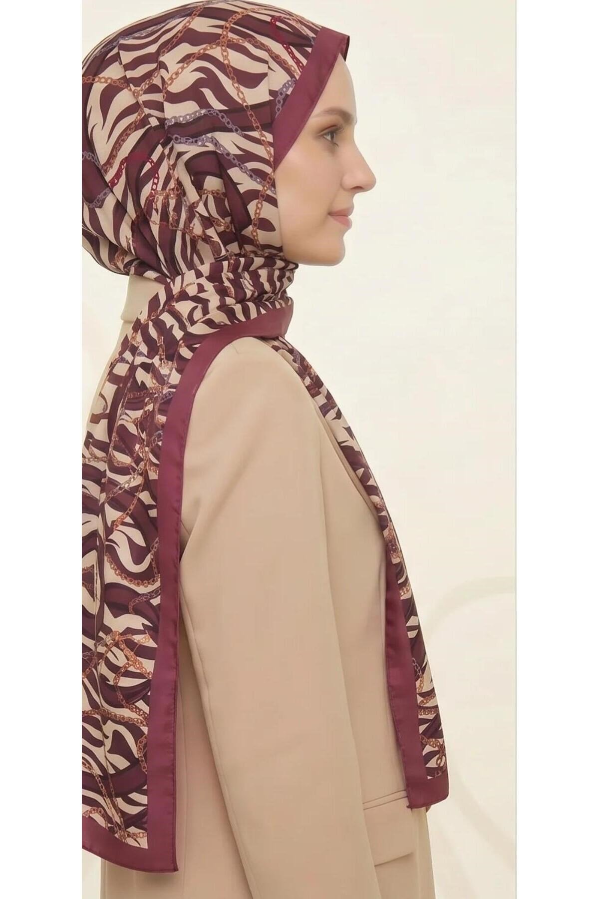 Sisley Esila Desenli Şal S-S-2009 Mürdüm
