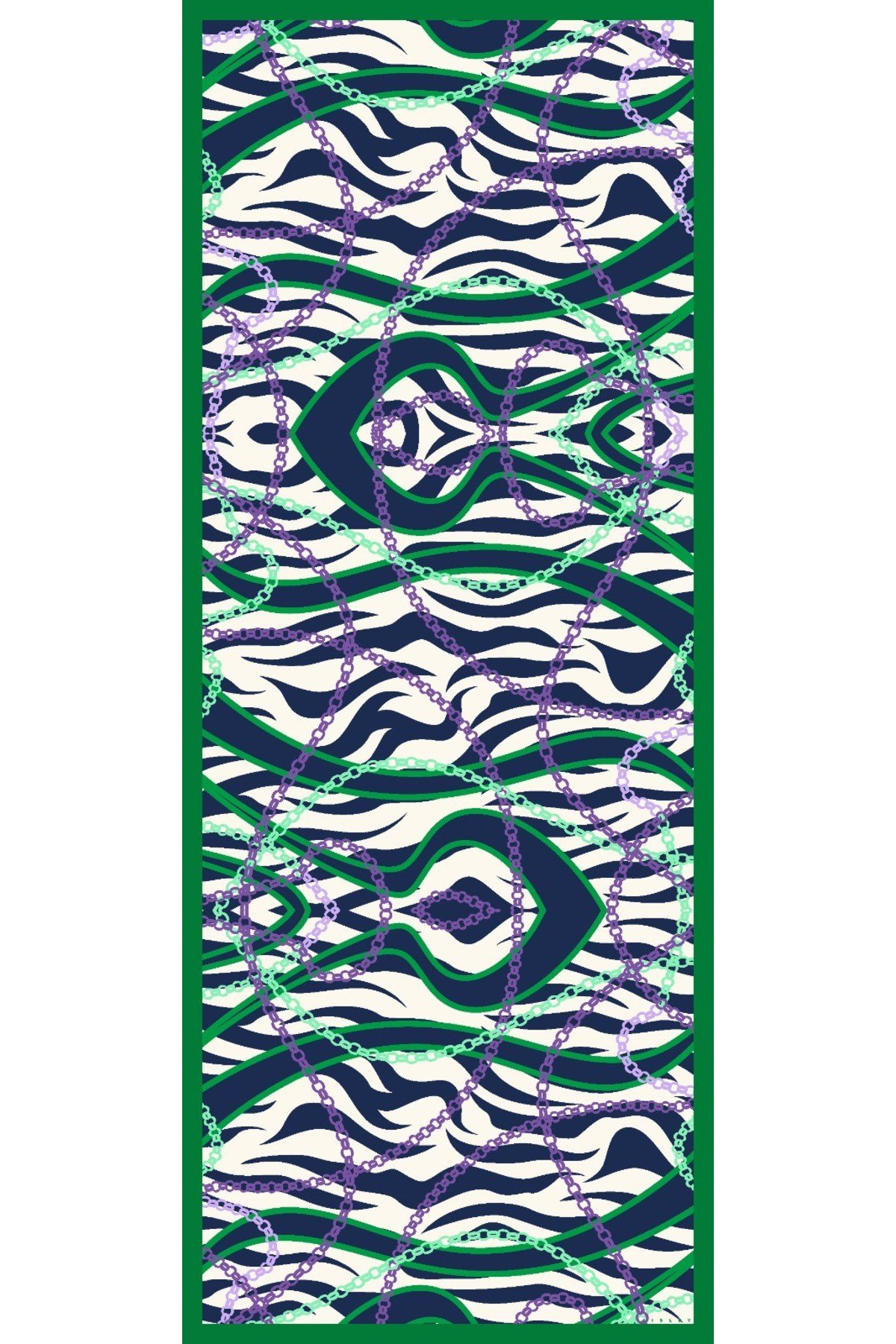 Sisley Esila Desenli Şal S-S-2009 Yeşil
