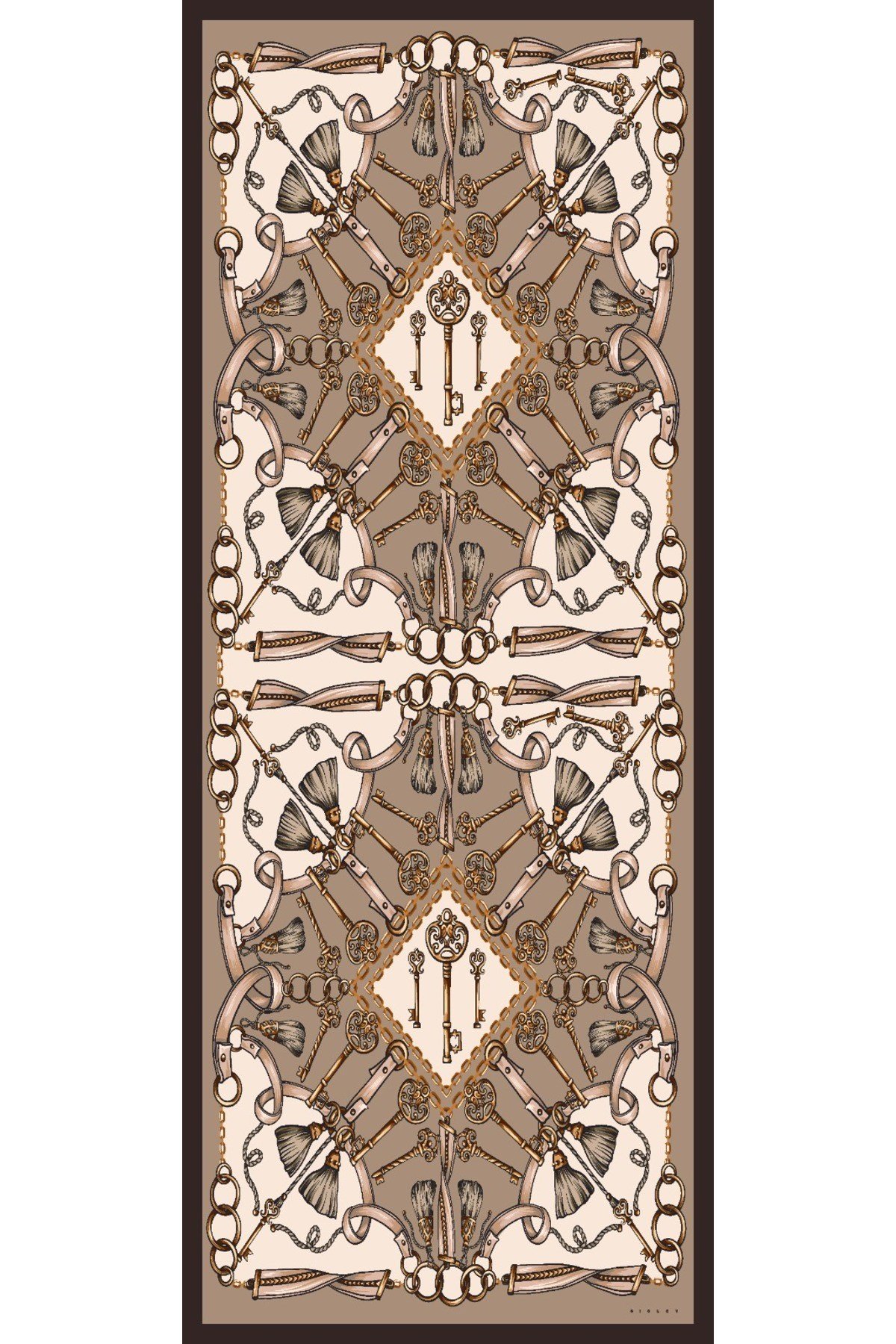 Sisley Esila Desenli Şal S-S-2011 Vizon