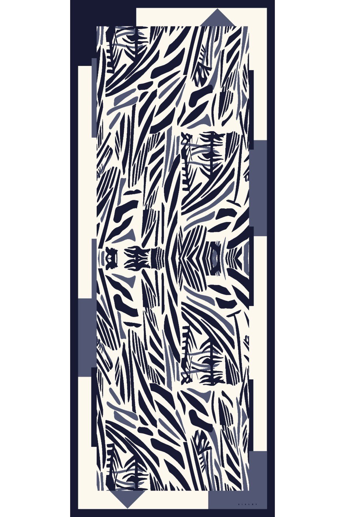 Sisley Esila Desenli Şal S-S-2012 Lacivert