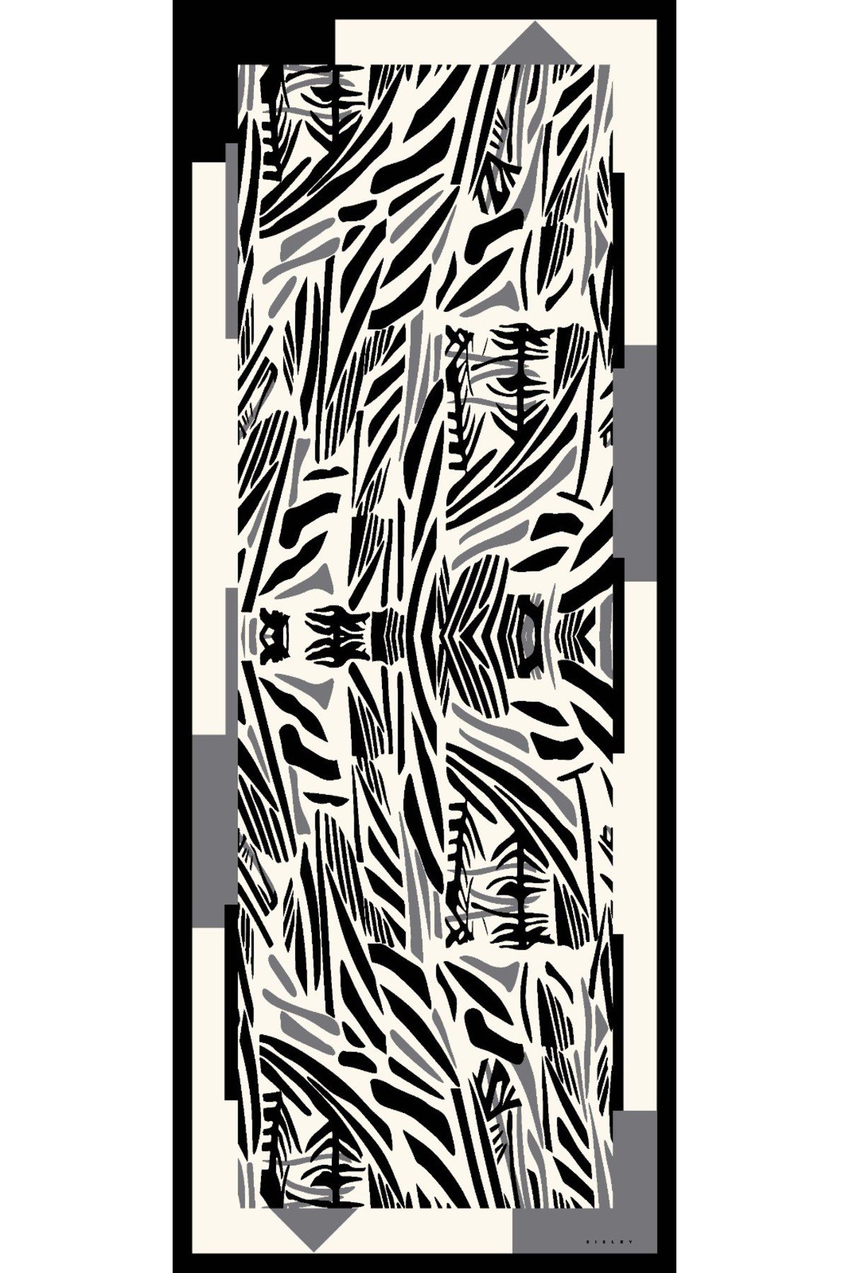 Sisley Esila Desenli Şal S-S-2012 Siyah