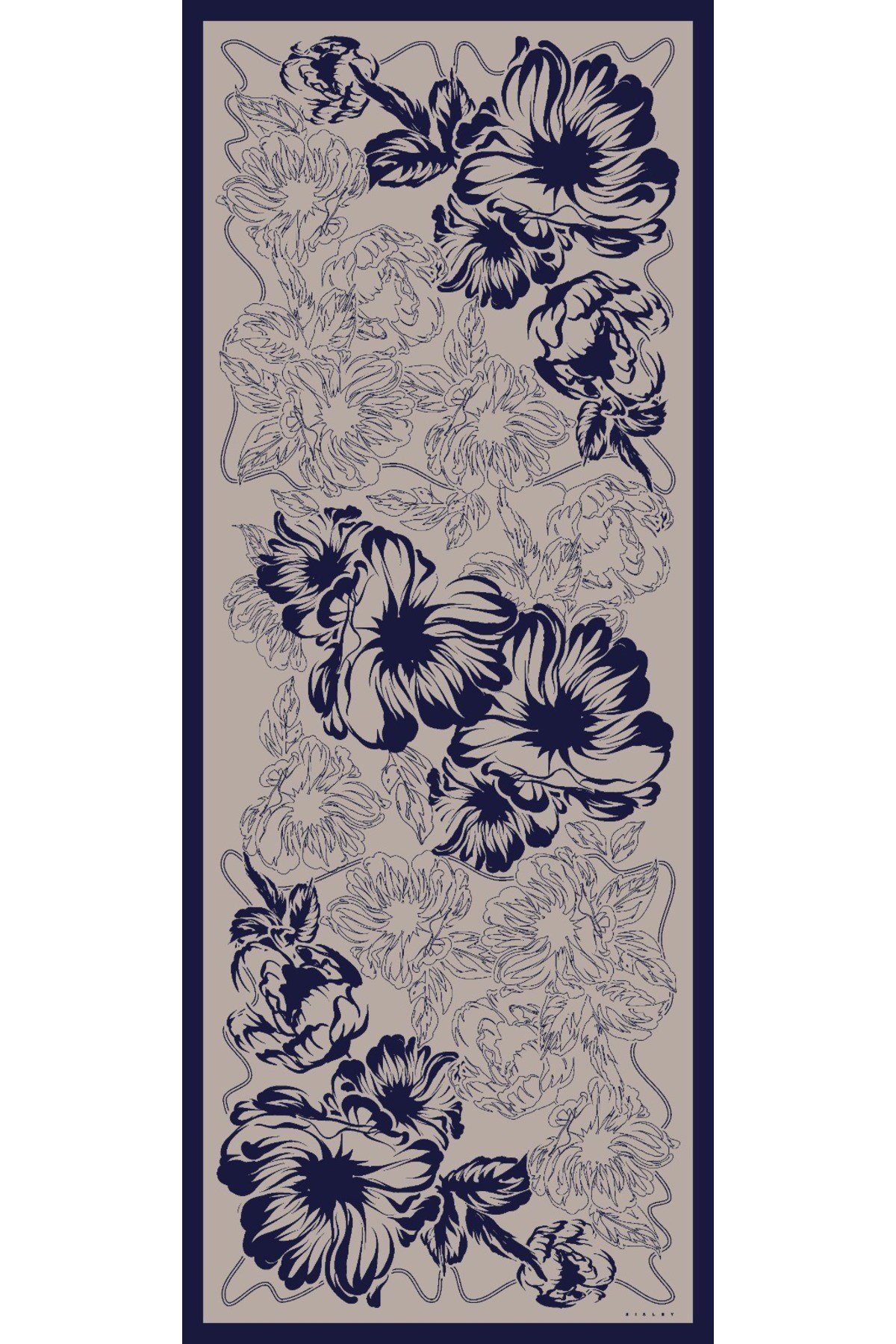 Sisley Esila Desenli Şal S-S-2013 Gri