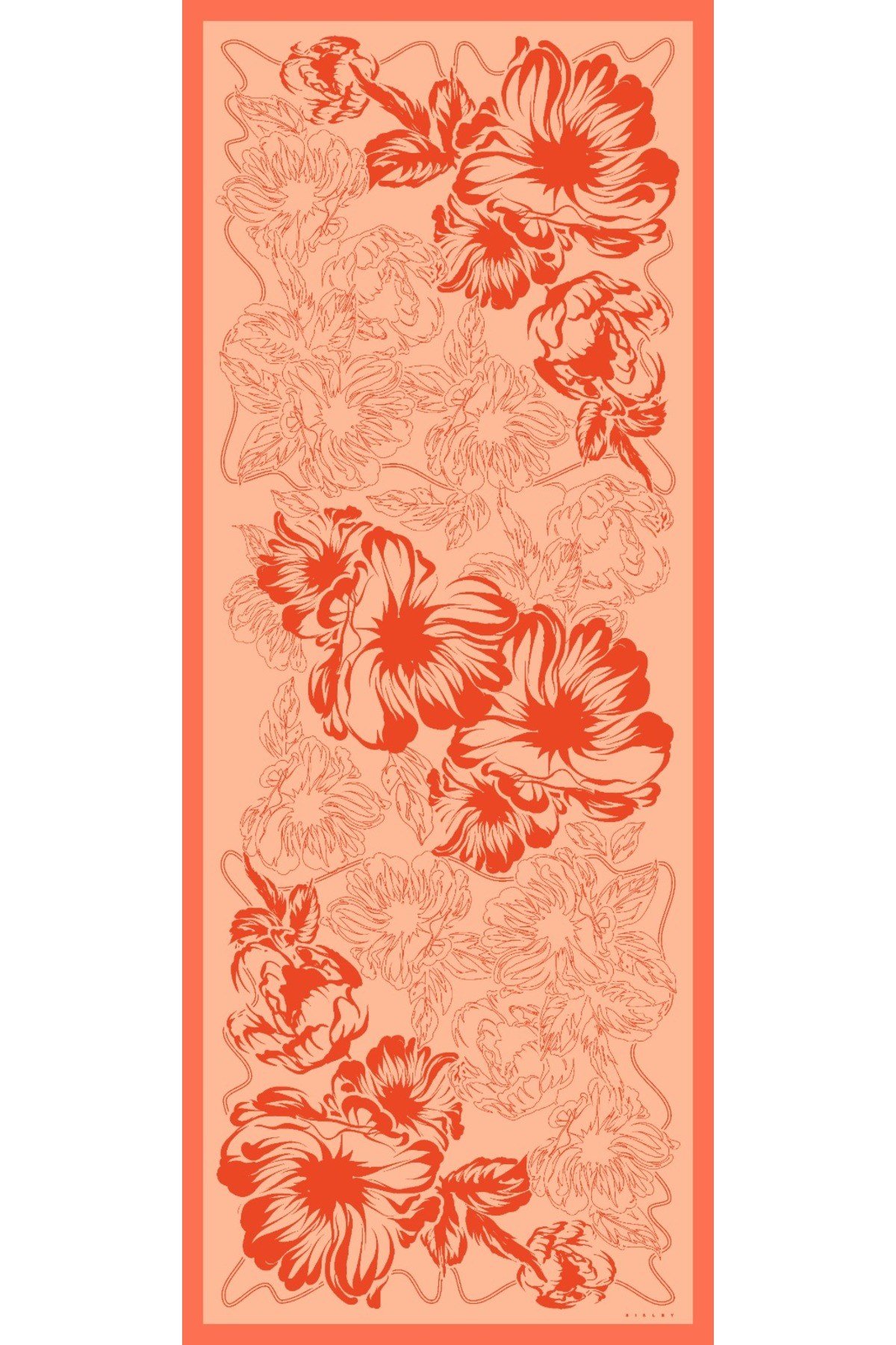 Sisley Esila Desenli Şal S-S-2013 Şeftali