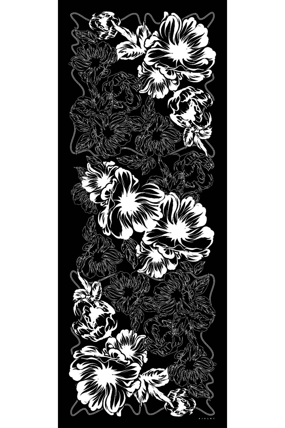 Sisley Esila Desenli Şal S-S-2013 Siyah