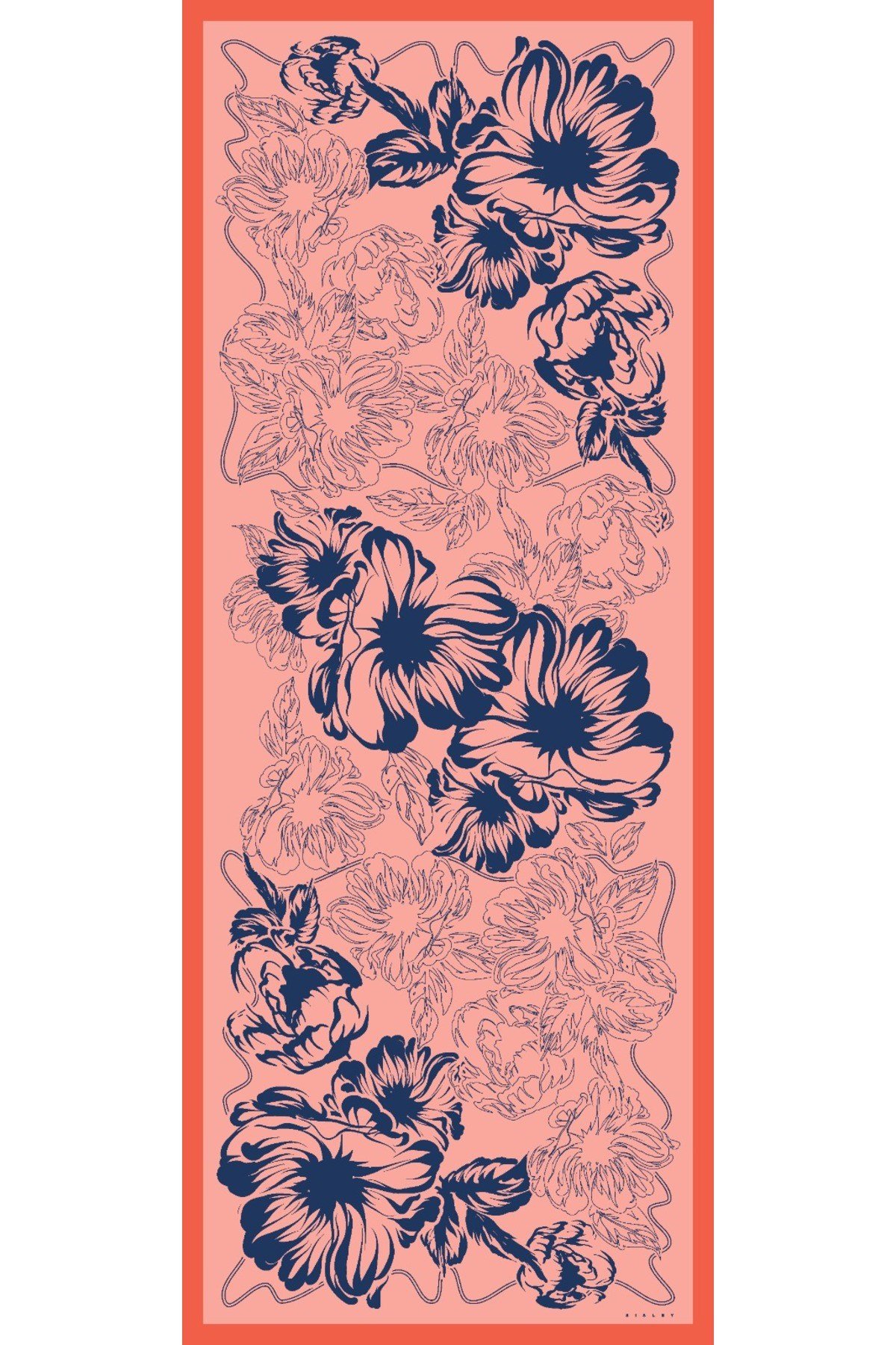 Sisley Esila Desenli Şal S-S-2013 Somon
