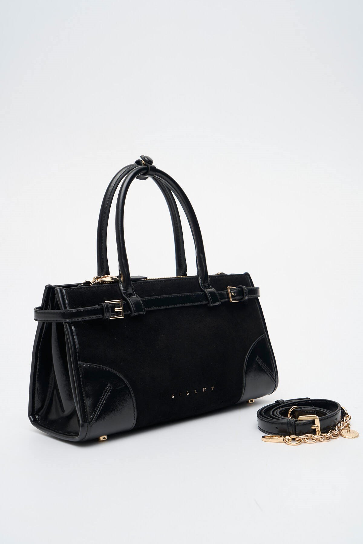 Sisley Kadın El Çantası SLY470 Süet Siyah