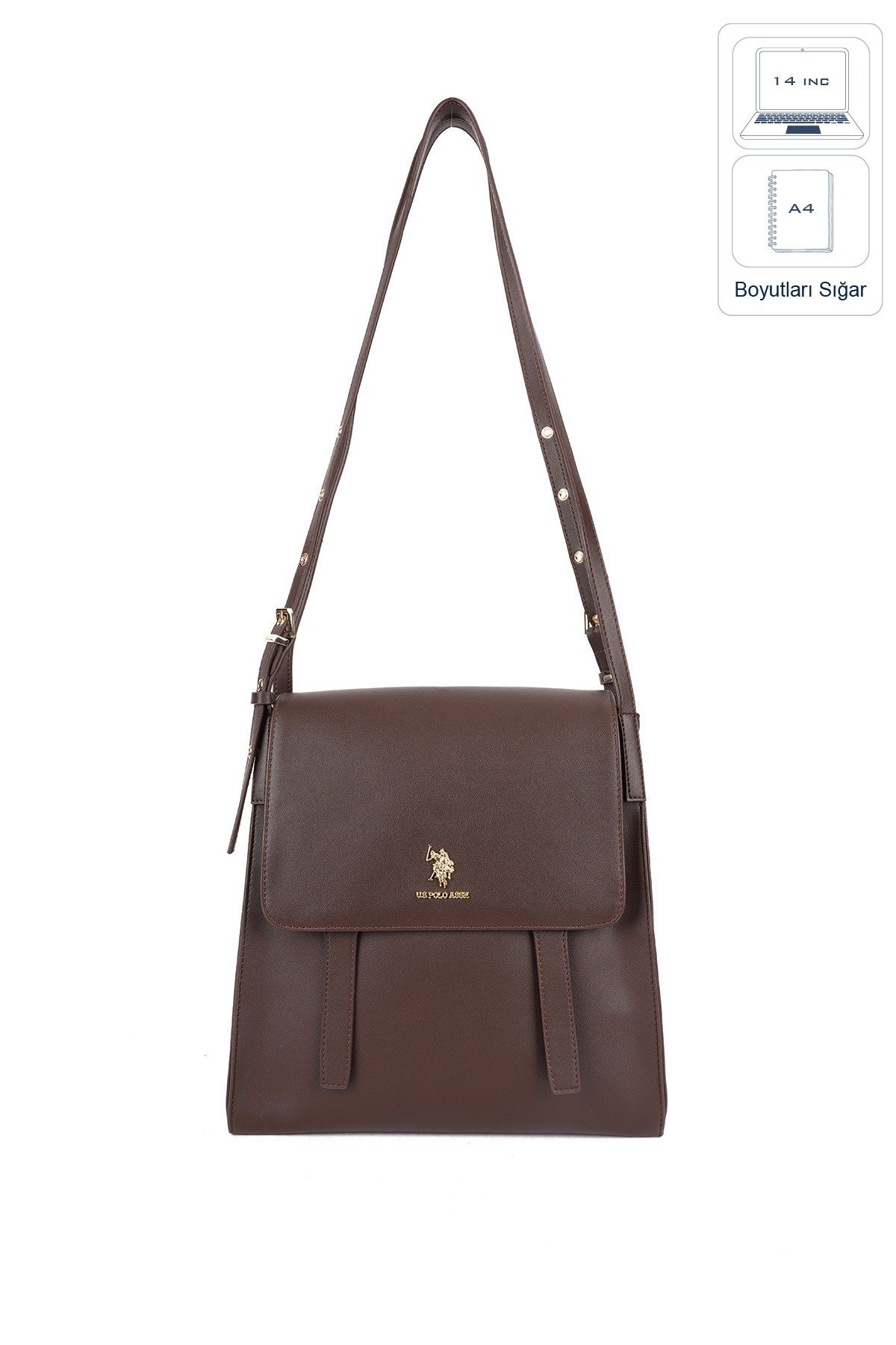 U.S. Polo Assn. Kadın Postacı Çantası Us26584 Kahve