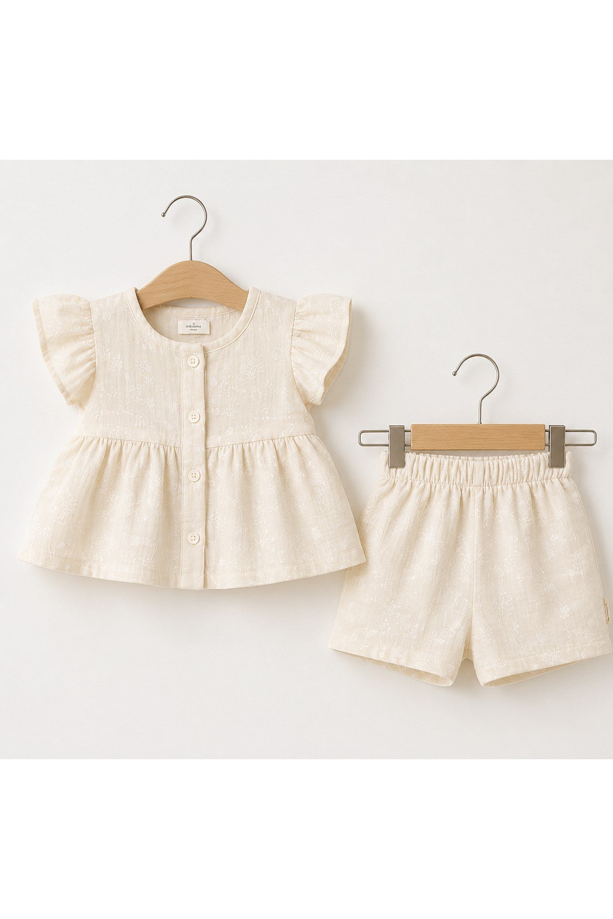 BASKILI MÜSLİN 2'Lİ KIZ TAKIM