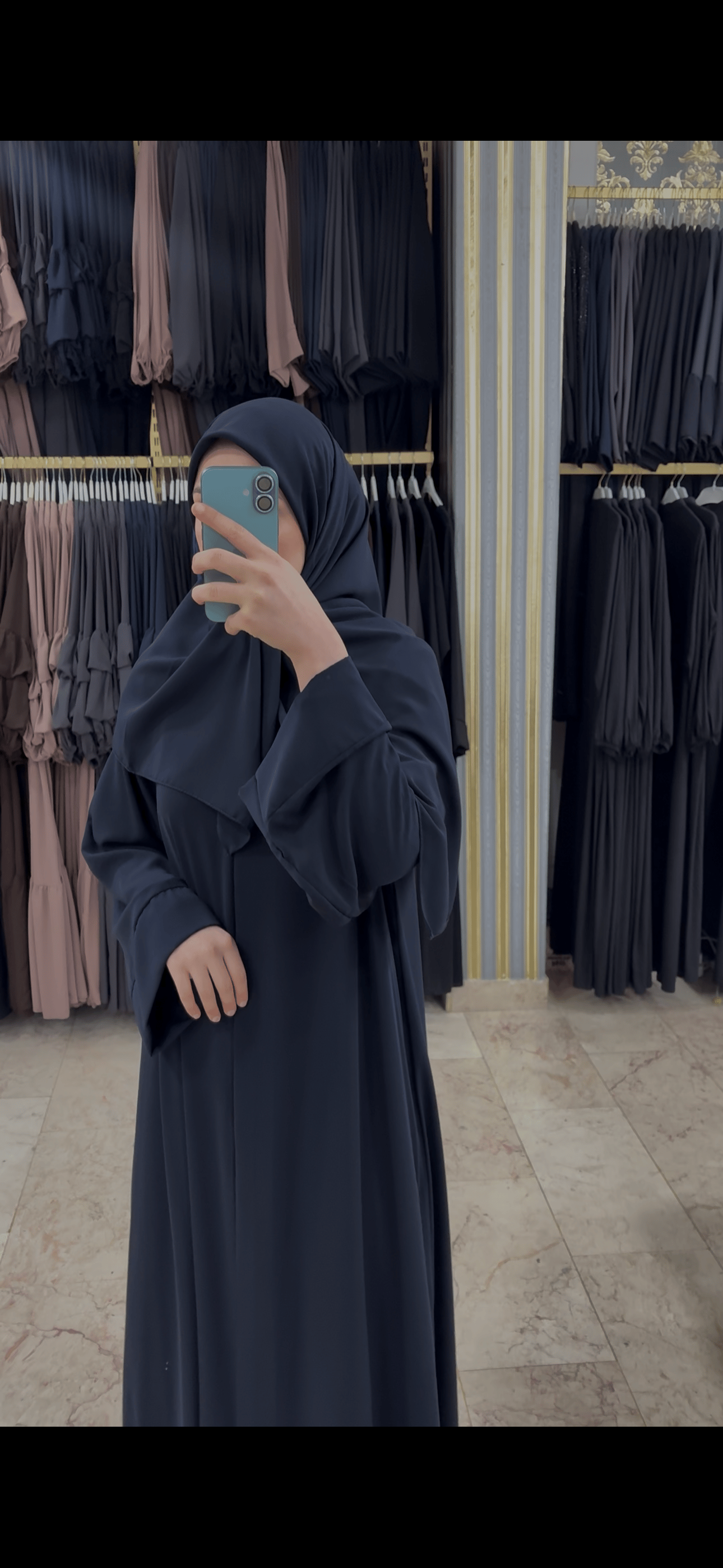 Sade Çıtçıtlı Abaya