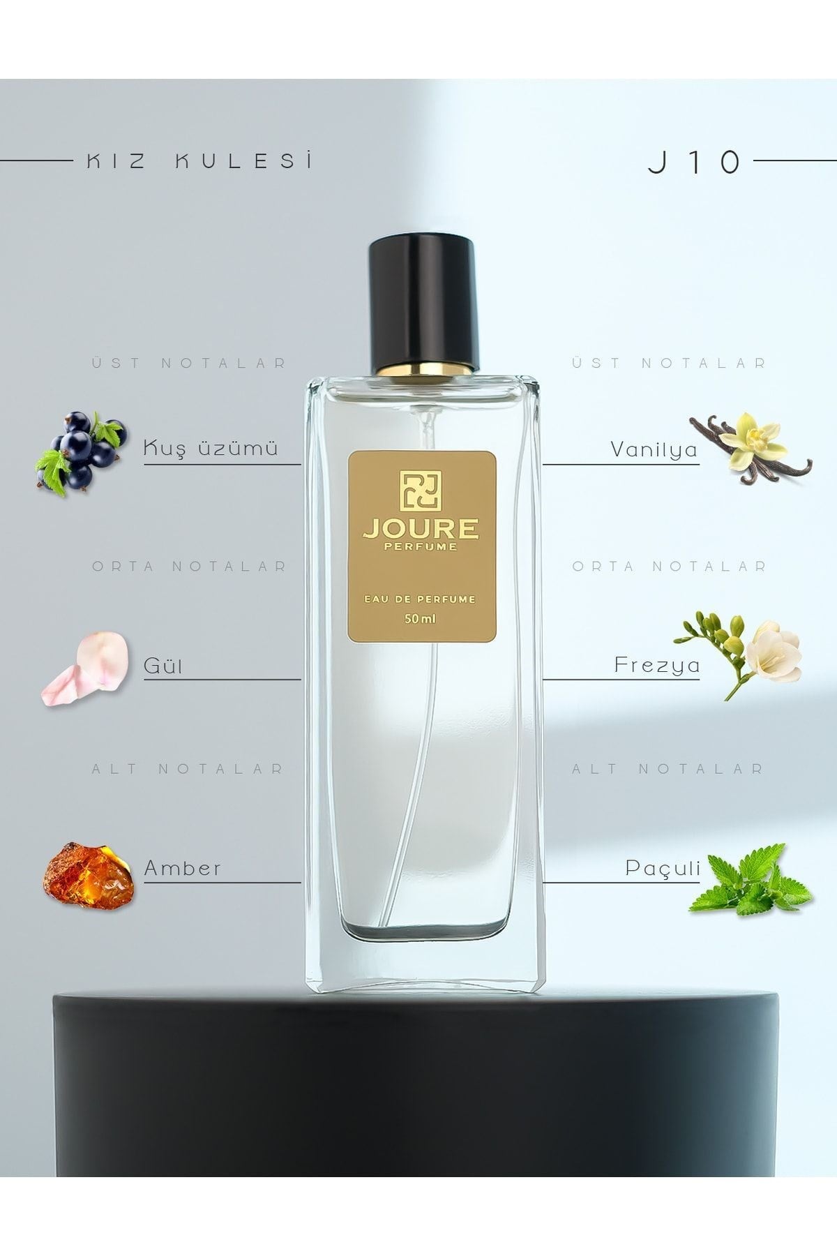 Joure J10 - Afrodizyak Etkili Taze Baharatlar Vanilya Tatlı Kokulu 50ml Kalıcı Edp Kadın Parfüm