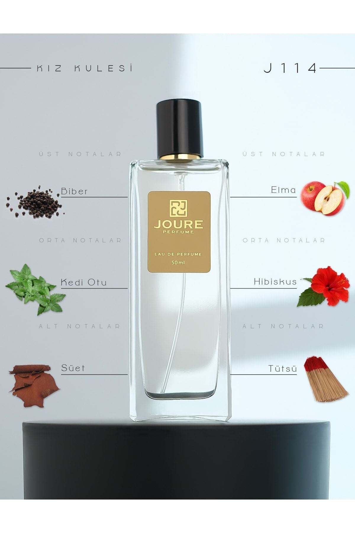 Joure J114 - Taze Baharatlar Floral Pudralı Kokulu 50ml Kalıcı Edp Kadın Parfüm