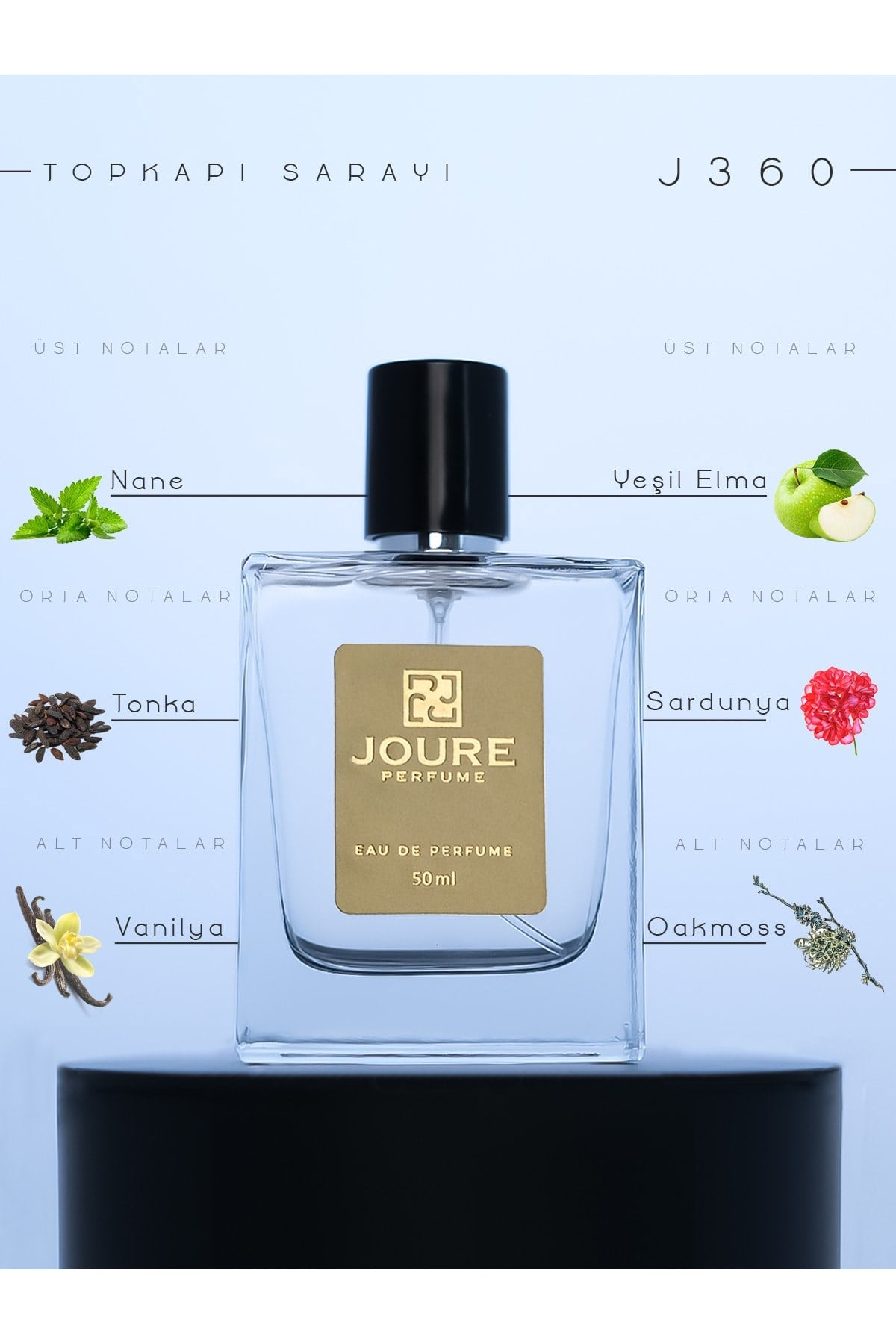 Joure J360 - Afrodizyak Etkili Odunsu Limon Vanilya Kokulu 50ml Kalıcı Edp Erkek Parfüm