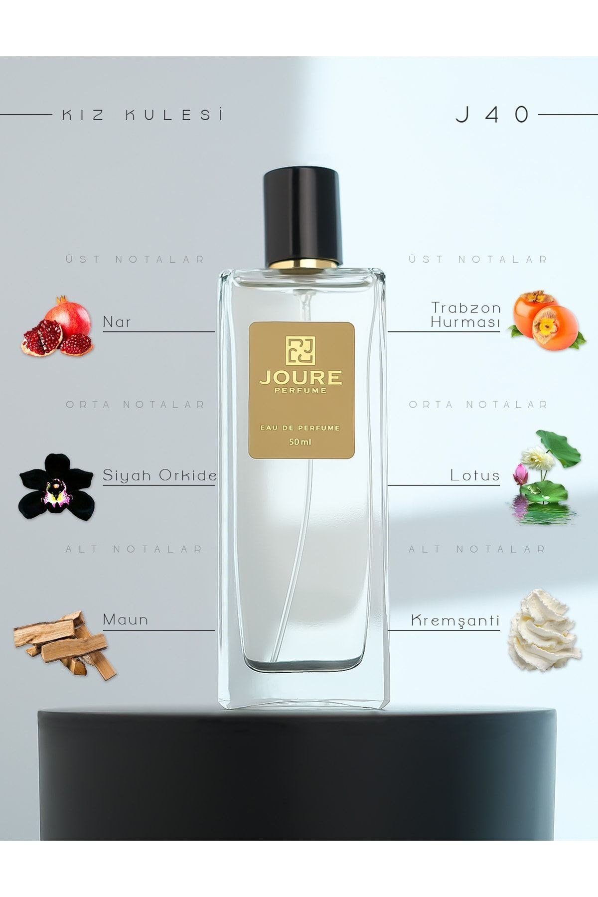 Joure J40 - Çiçeksi Pudralı Meyveli Kokulu 50ml Kalıcı Edp Kadın Parfüm