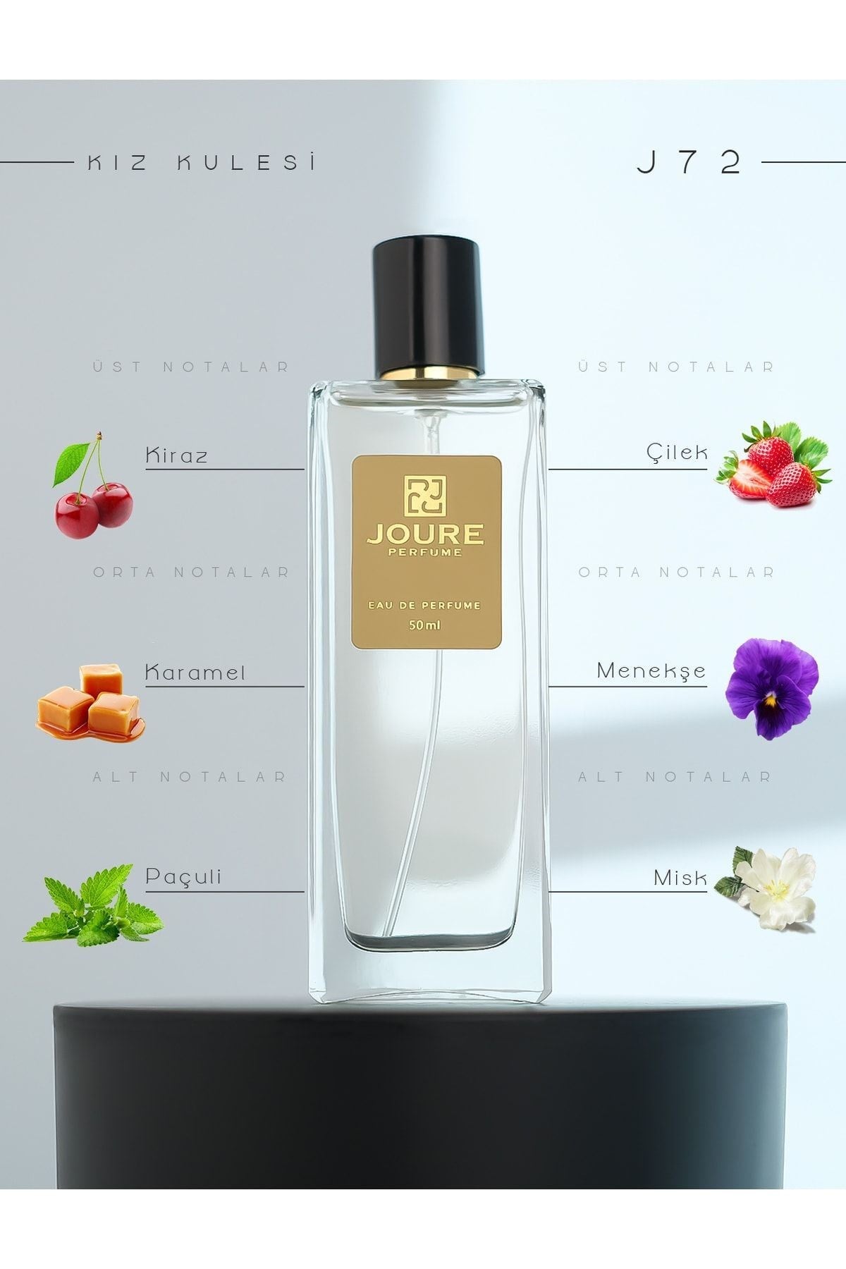 Joure J72 -afrodizyak Etkili Ferah Tatlı Meyveli Kokulu 50ml Kalıcı Edp Kadın Parfüm