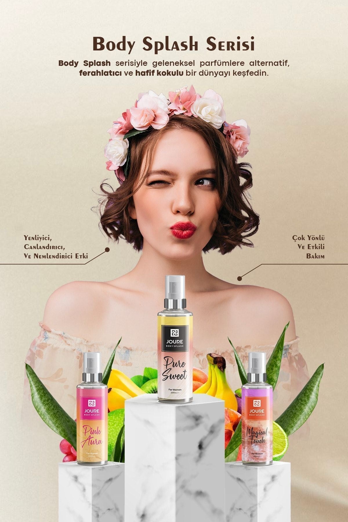 Kalıcı Pure Sweet Kokusu Ve Nemlendirme Etkili Kadın Vücut Spreyi 200 ml