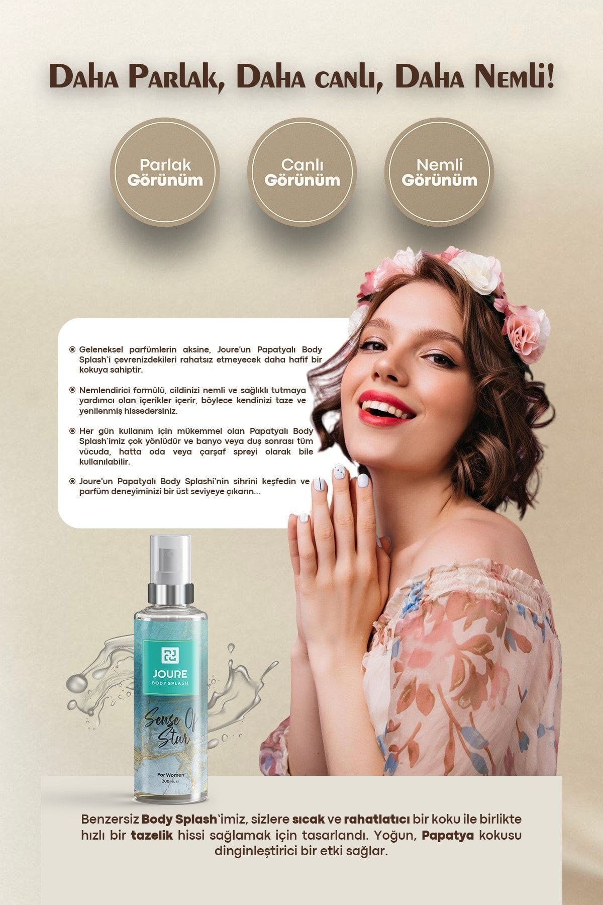 Kalıcı Sense Of Star Kokusu Ve Nemlendirme Etkili Kadın Vücut Spreyi 200 ml