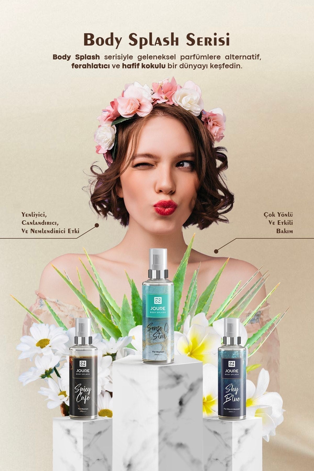 Kalıcı Sense Of Star Kokusu Ve Nemlendirme Etkili Kadın Vücut Spreyi 200 ml