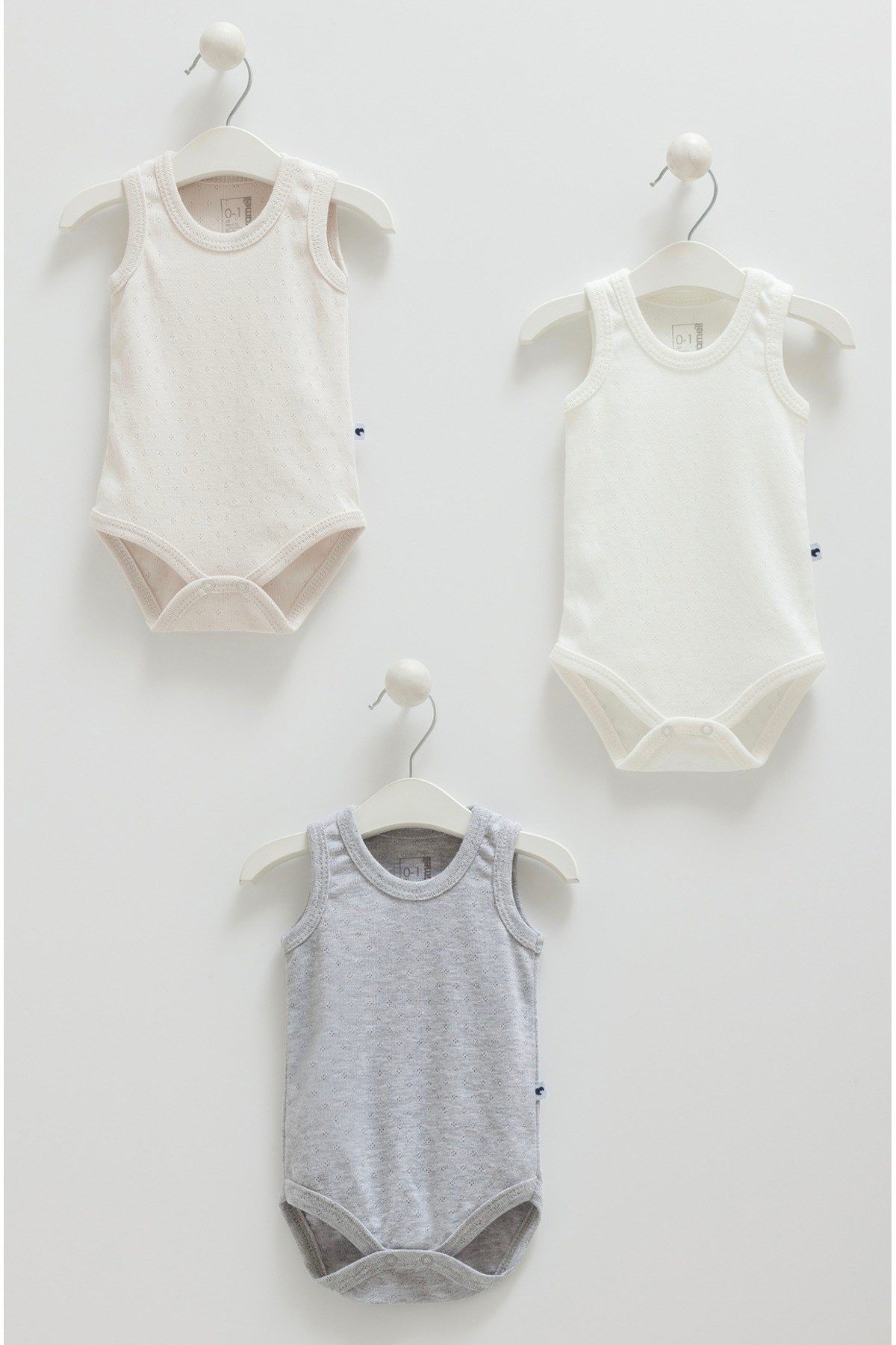 %100 Pamuk 3'lü Atlet Body Set Erkek Bebek