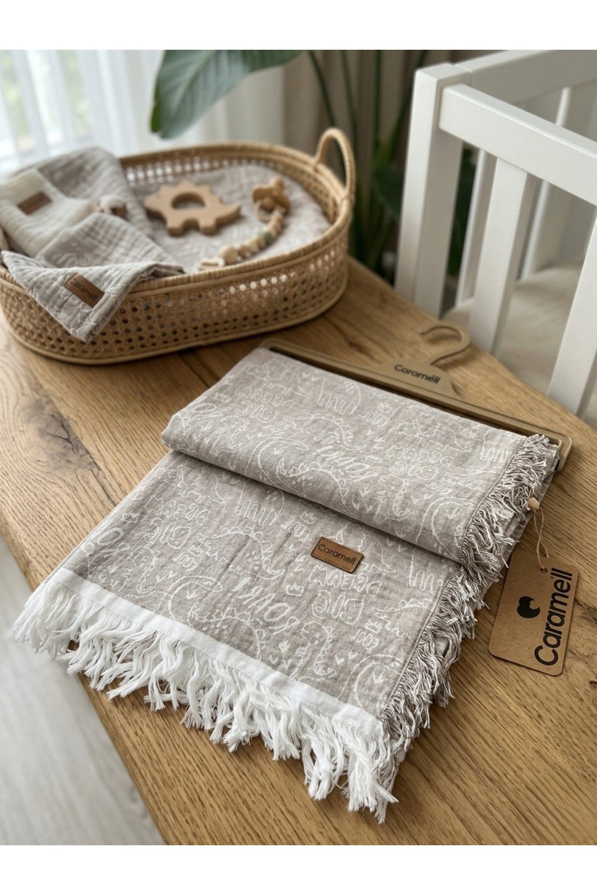 %100 Pamuk Müslin Bebek Battaniyesi Hassas Ciltler İçin 120x120