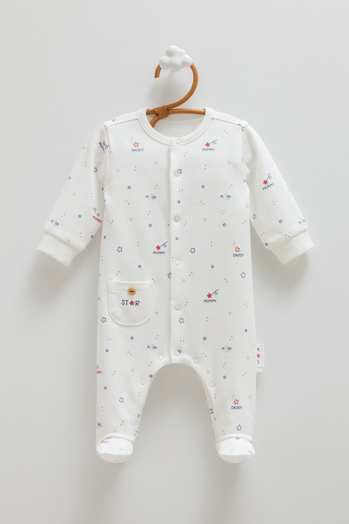 %100 Pamuk Patikli Bebek Tulumu 0-6 Ay – Interlok Kumaş