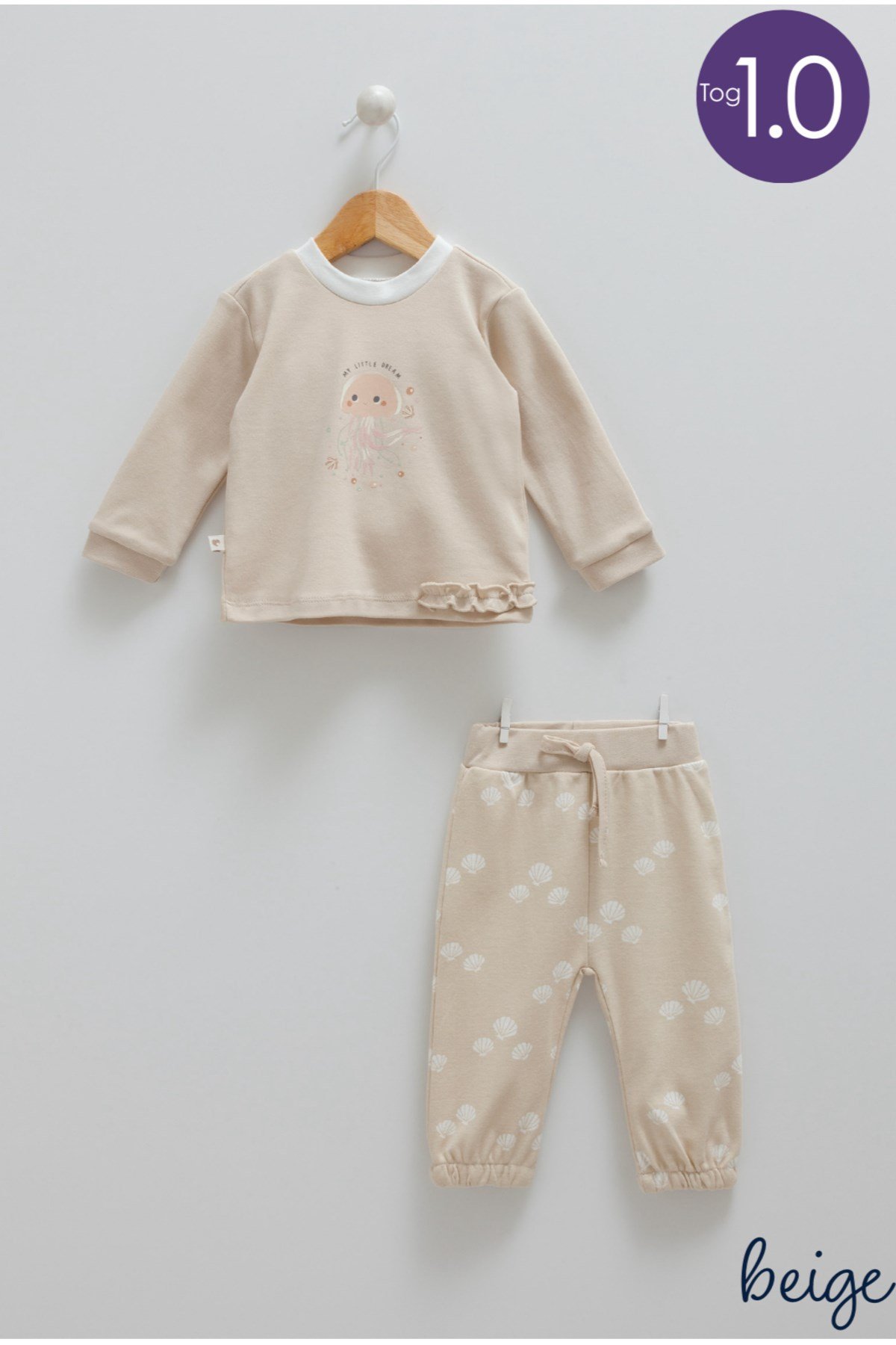 Baby&mother Tog 1.0 PİJAMA TAKIMI (BEJ)
