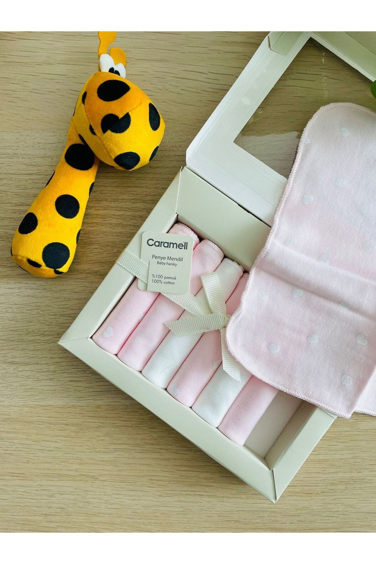 Bebek Mendili 7Lİ %100 Pamuk Penye ( PEMBE 7 Lİ )