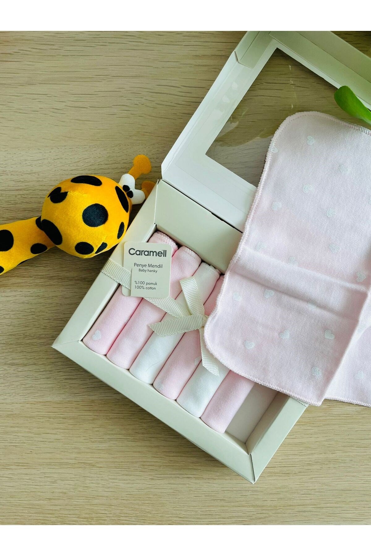 Bebek Mendili 7Lİ %100 Pamuk Penye ( PEMBE 7 Lİ )