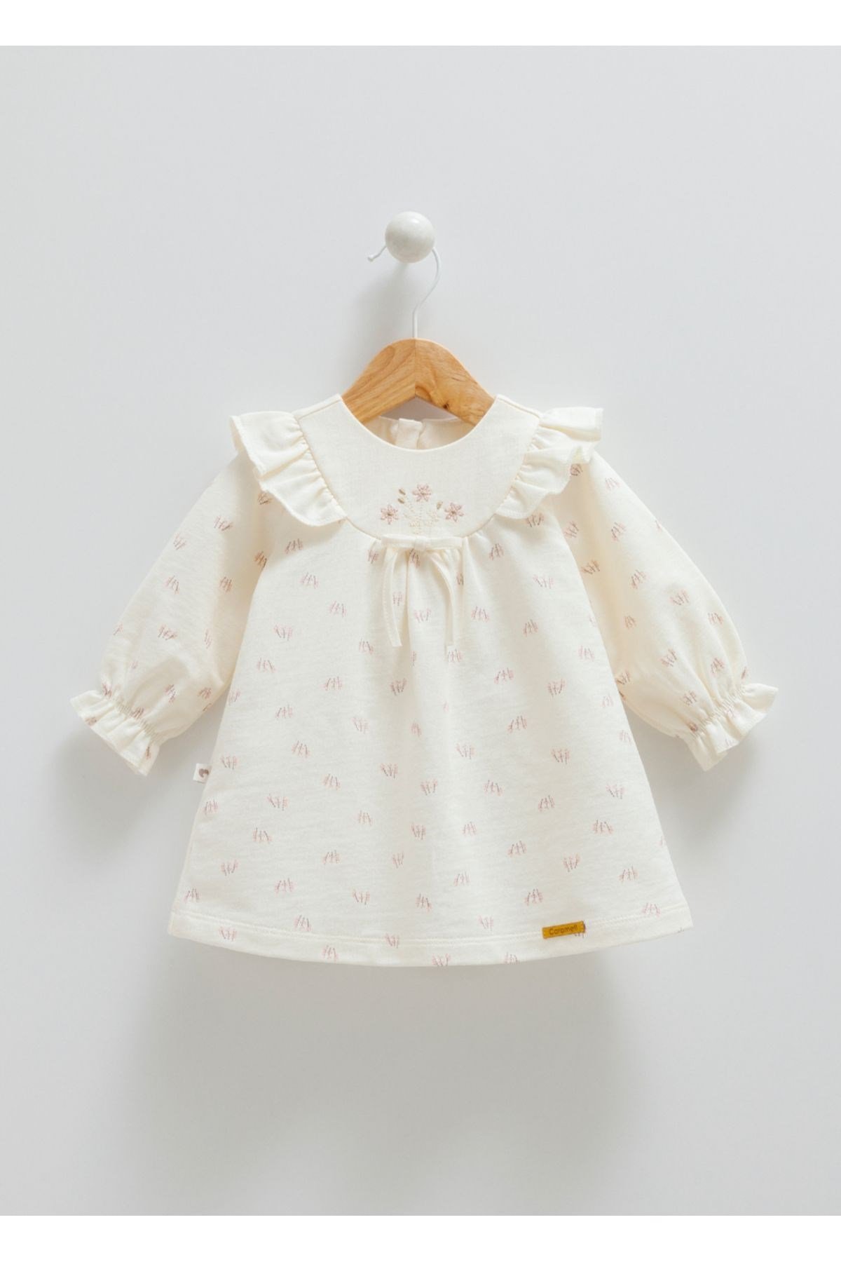 KIZ BEBEK ELBİSE FİYONK DETAYLI 100%PAMUK