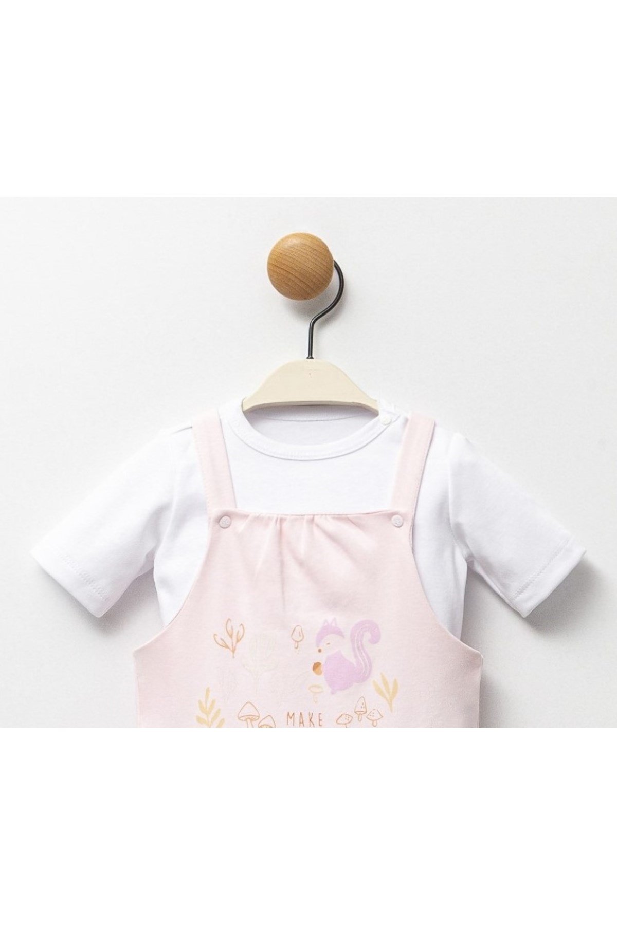 KIZ BEBEK SALOPET %100 PAMUK PEMBE RENK