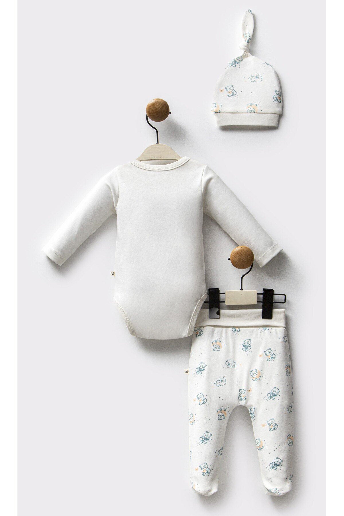 KIZ BEBEK TAKIMI %100 ORGANİK PAMUK (KRUVAZE BODY PANTOLON ŞAPKA)
