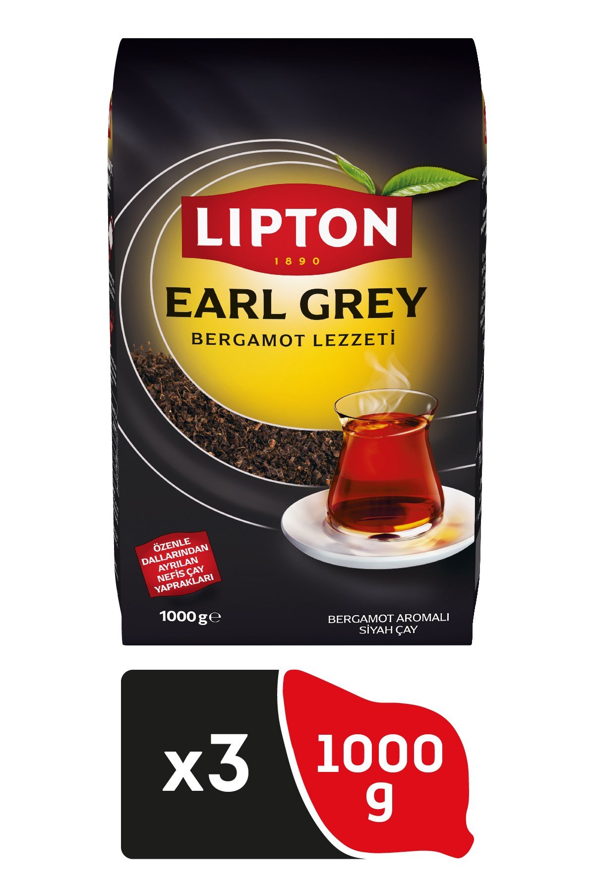 3 Adet Lipton Earl Grey Dökme Çay 1000gr