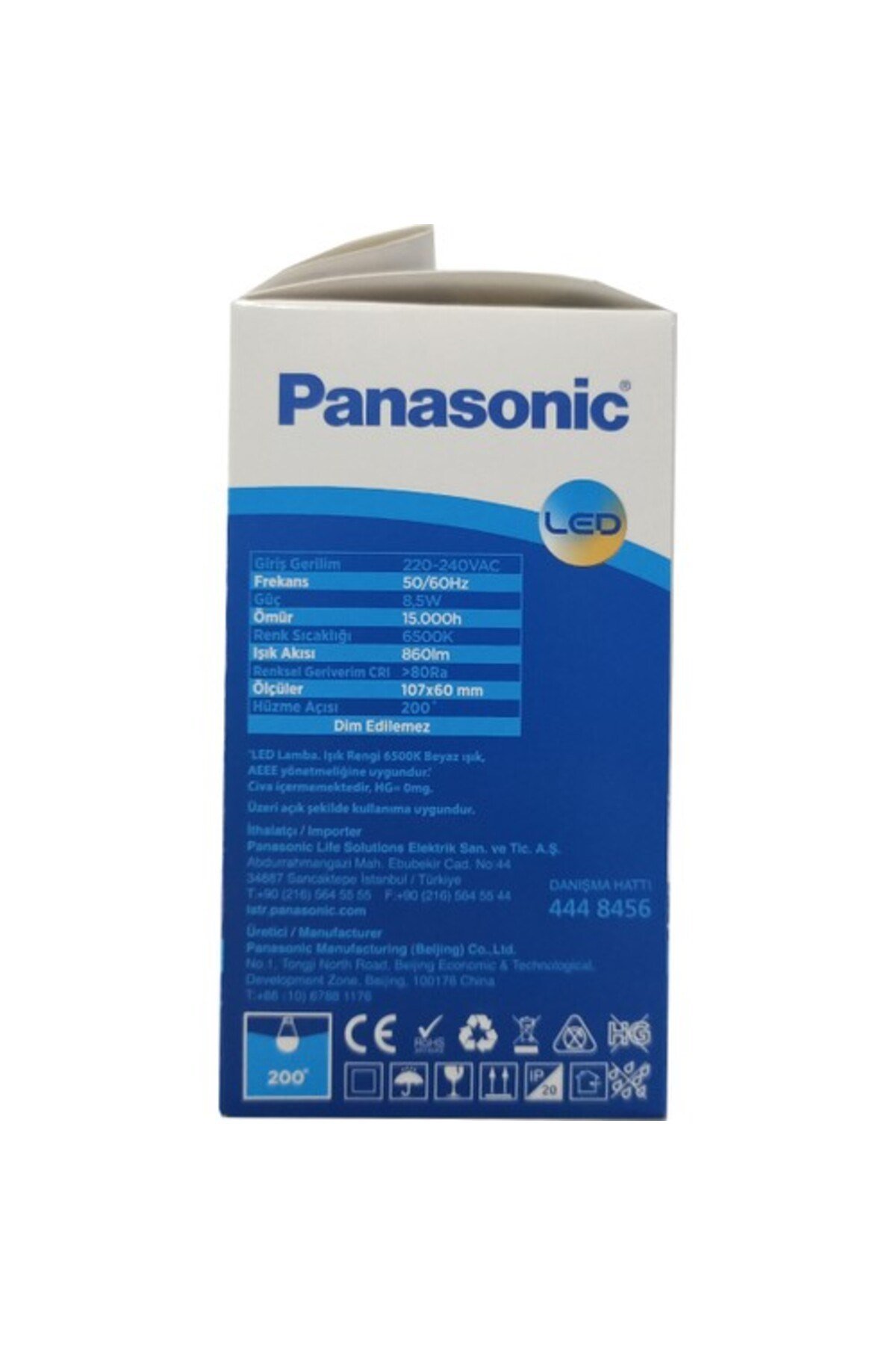 8.5 W – 60 W 10'lu LED Ampul E-27 Duy Beyaz Işık
