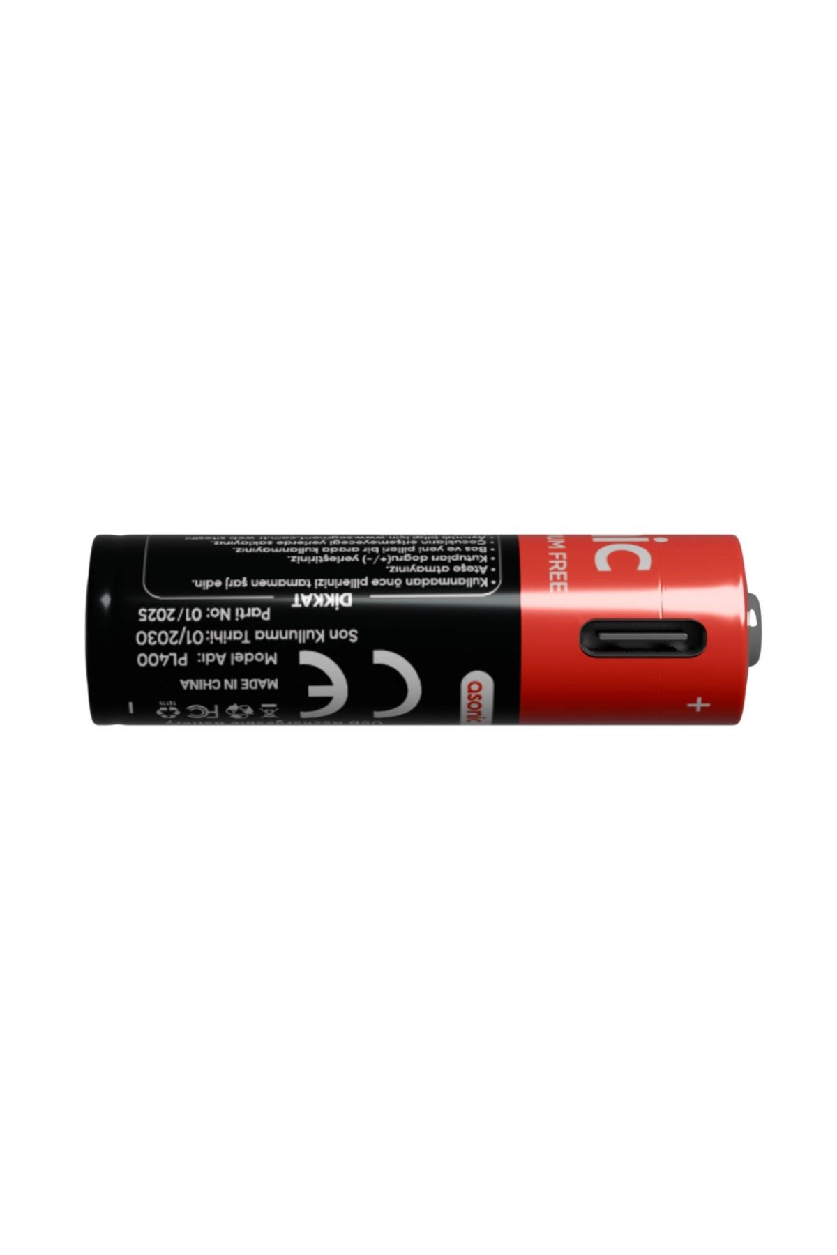 Asonıc Pl400, Aaa, Şarjlı Pil, 1.5volt, 400mah/750mwh, Type-c İle Kolay Şarj, 2 Li Paket (usb To Ty