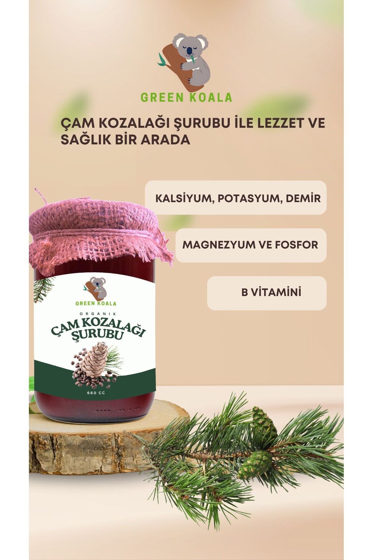 Çam Kozalağı Şurubu 660 cc . Akciğer Dostu Şekersiz ve Katkısız