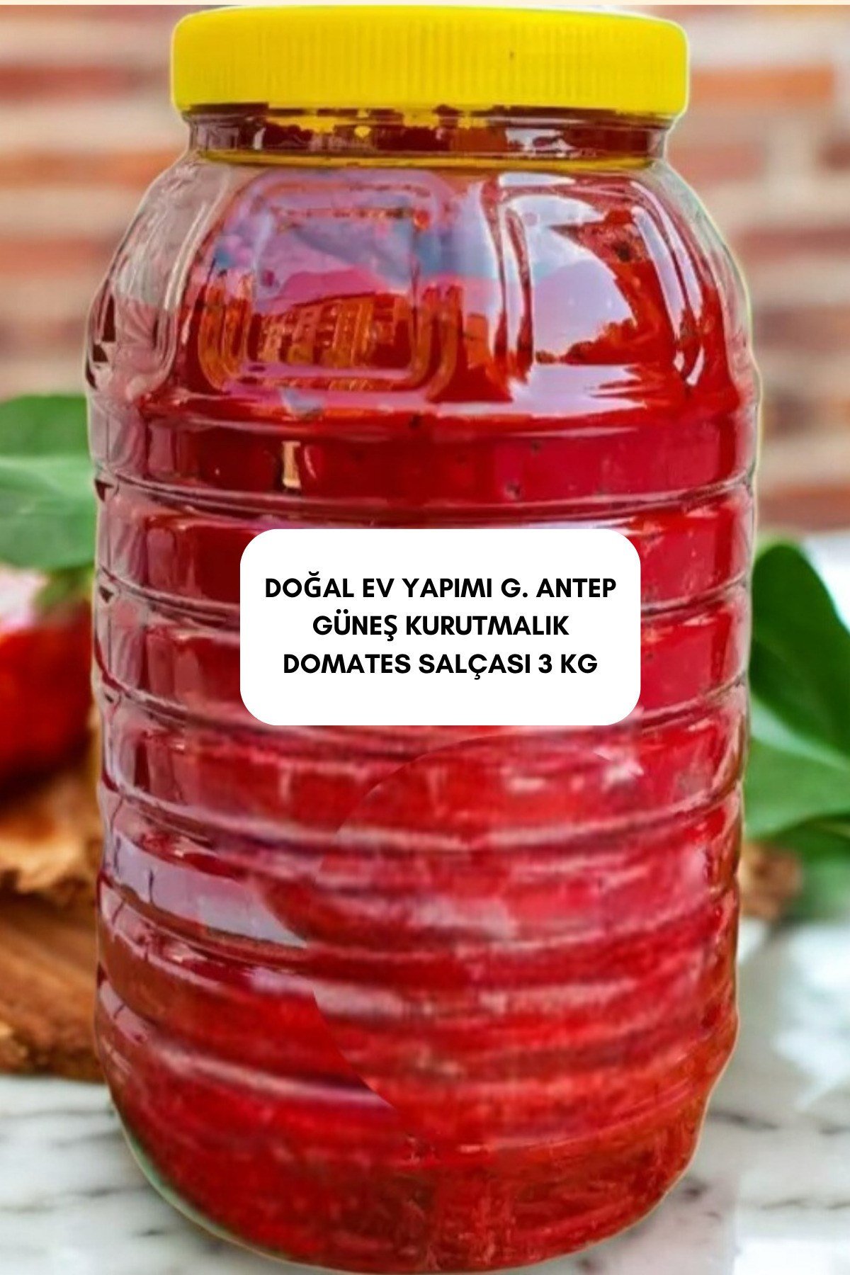 G. ANTEP DOĞAL EV TİPİ KATKI MADDESİZ DOMATES SALÇASI 3 Kg