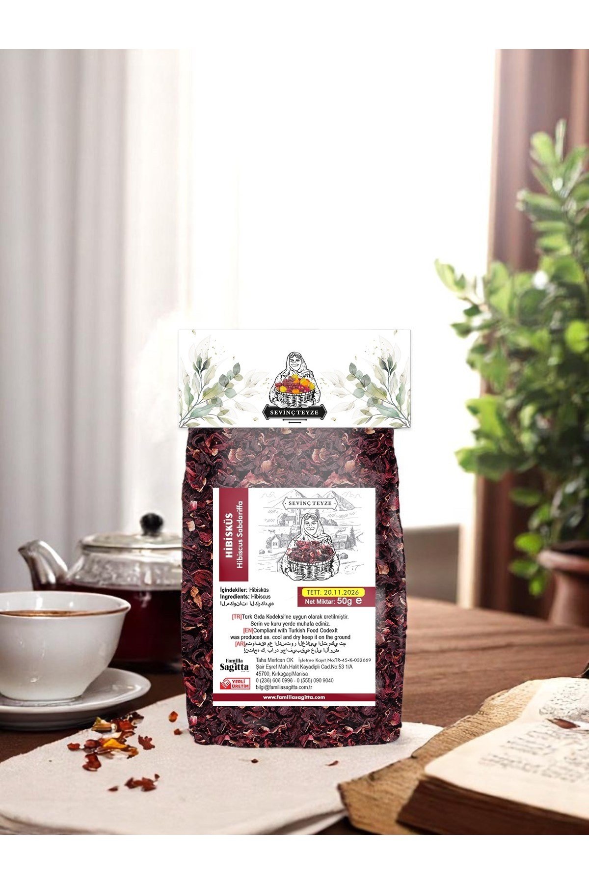 Hibisküs Çayı 50g - Mekke Gülü, Hibiscus Sabdariffa, Hibiscus Tea