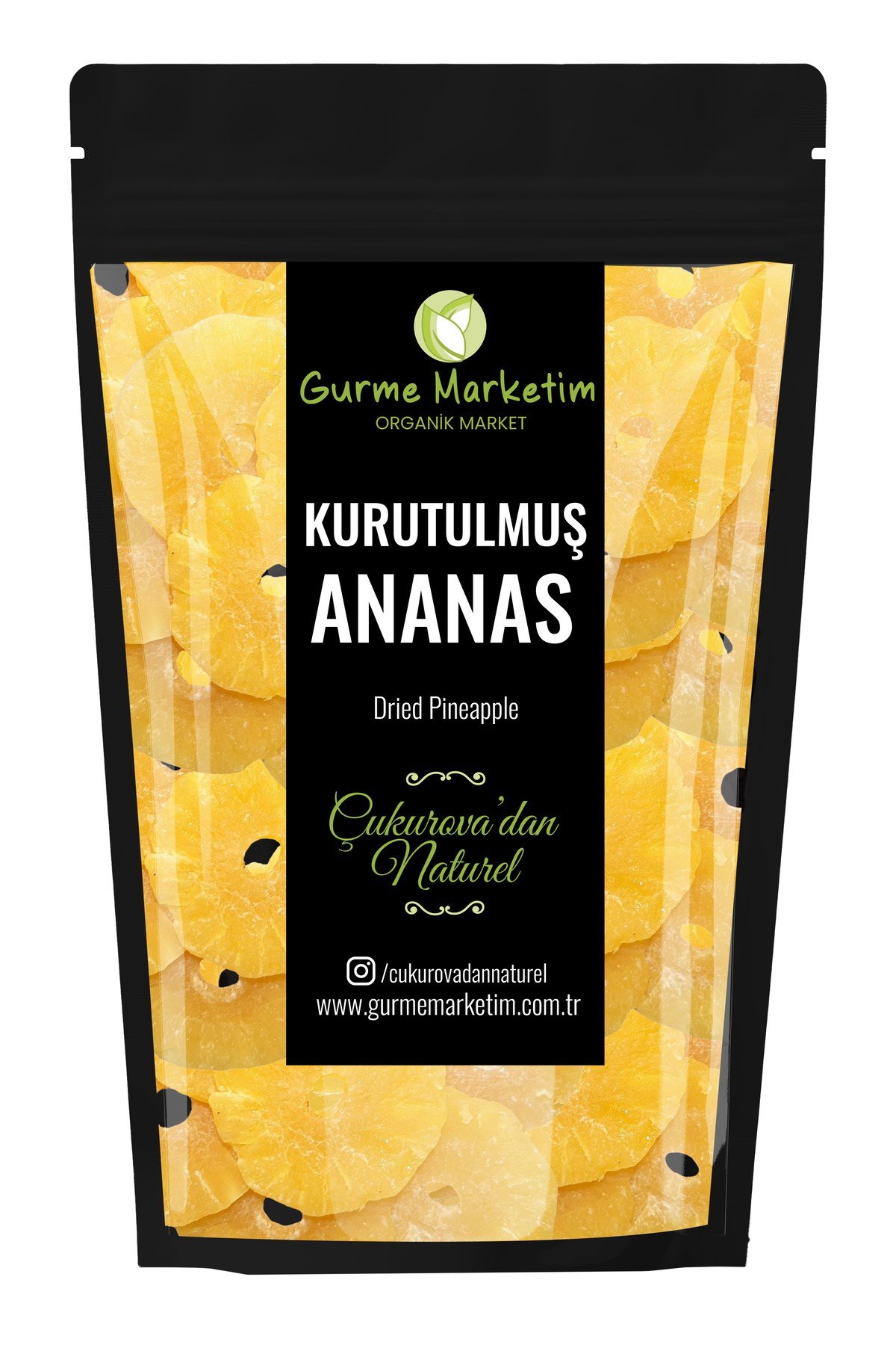 Kurutulmuş Ananas Doğal Deluxe Yeni Mahsül 100 Gr