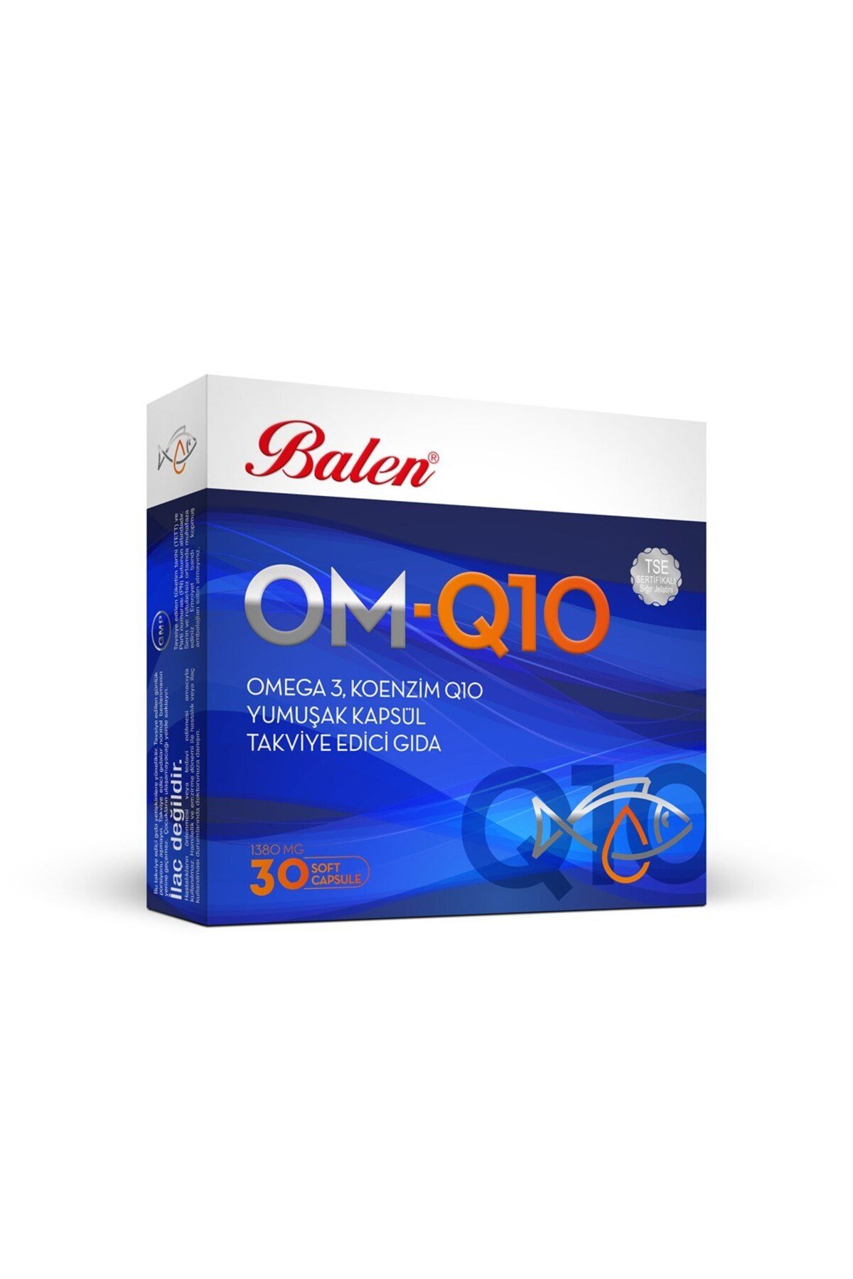 OM-Q10 OMEGA 3 VE KOENZİM İÇEREN YUMUŞAK KAPSÜL 1380 MG*30