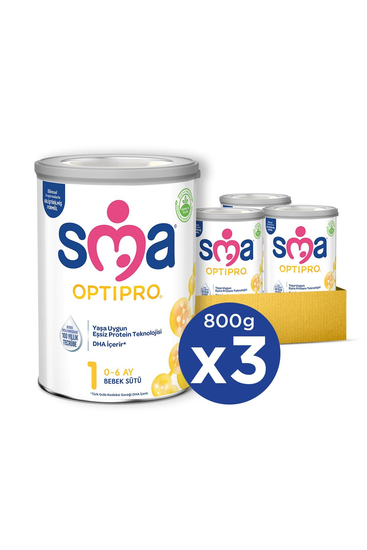 Optipro Bebek Sütü 1 Numara 800 gr X 3 Adet