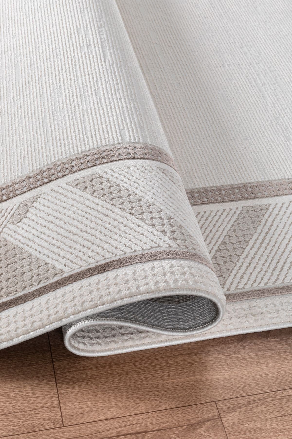 BEVEL Saçaklı Modern Dokuma Halı, Yüksek Kalite Oturma Odası, Salon,Mutfak Halısı