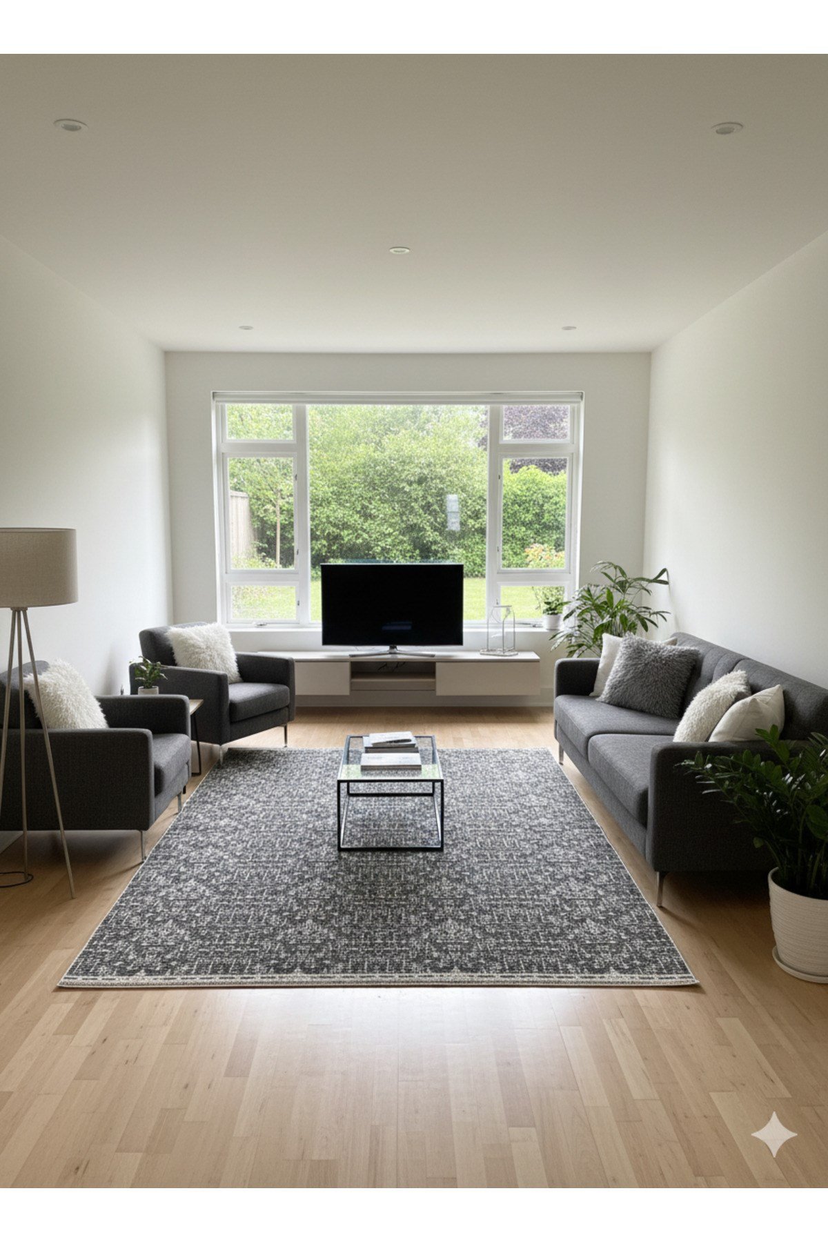 Modern Pamuklu Halı Örtüsü Savan 4m2 Dokuma 160x240 Lastiksiz