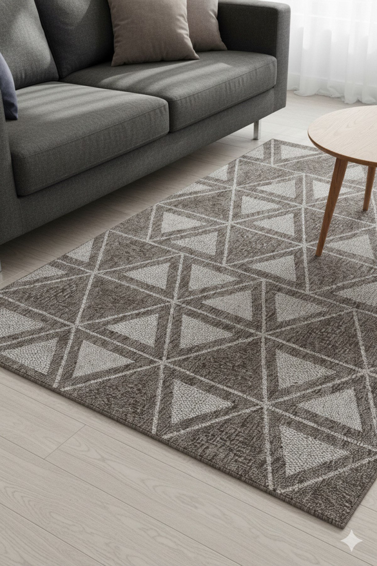 Notre Premium Kalite Kaymaz Tabanlı Doğal Yıkanabilir Kilim Oturma Odası Balkon Bahçe Mutfak Kilim