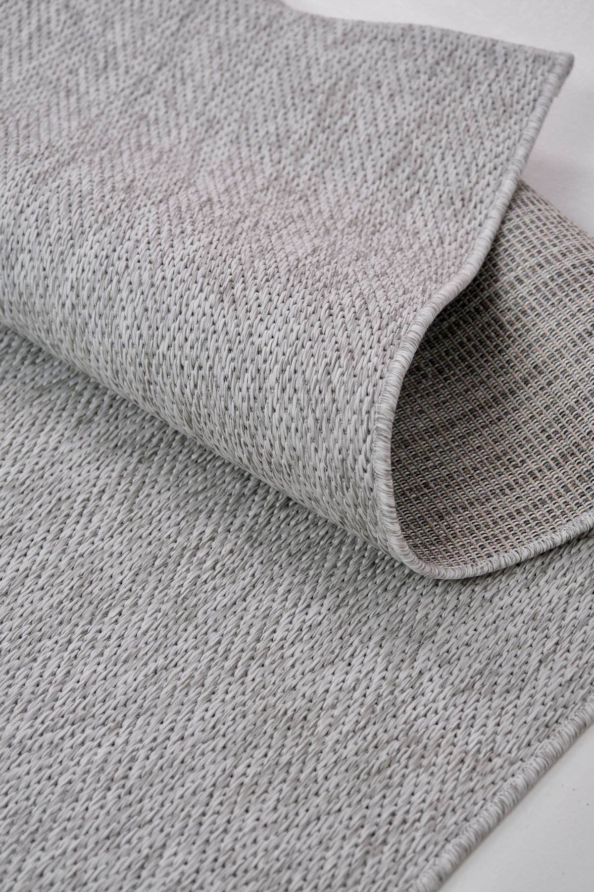 SİSALYA Modern Sisal Jüt Dokuma Kilim Hasır Yıkanabilir Halı Düz Gri