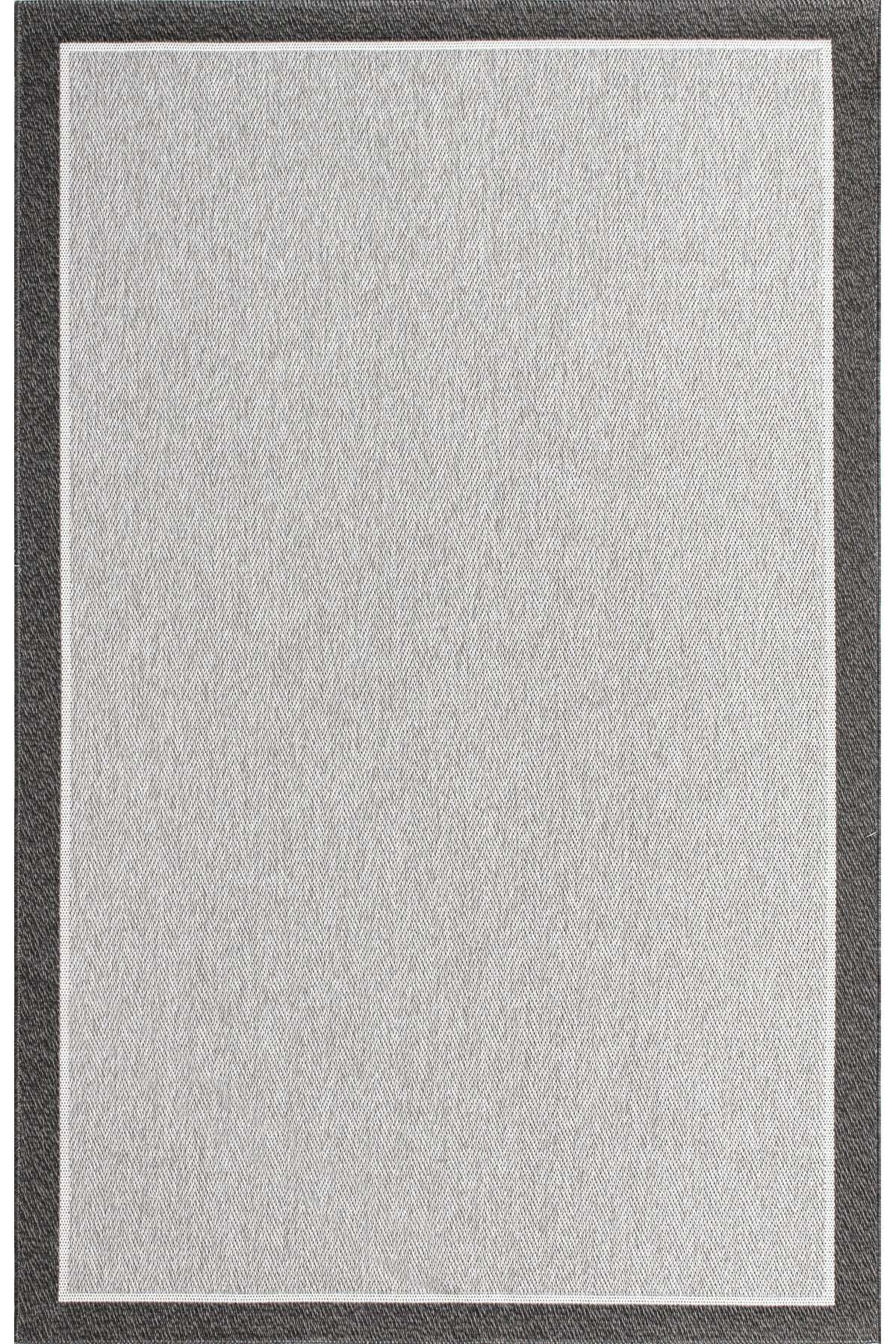 SİSALYA Modern Sisal Jüt Dokuma Kilim Hasır Yıkanabilir Halı Antrasit Gri