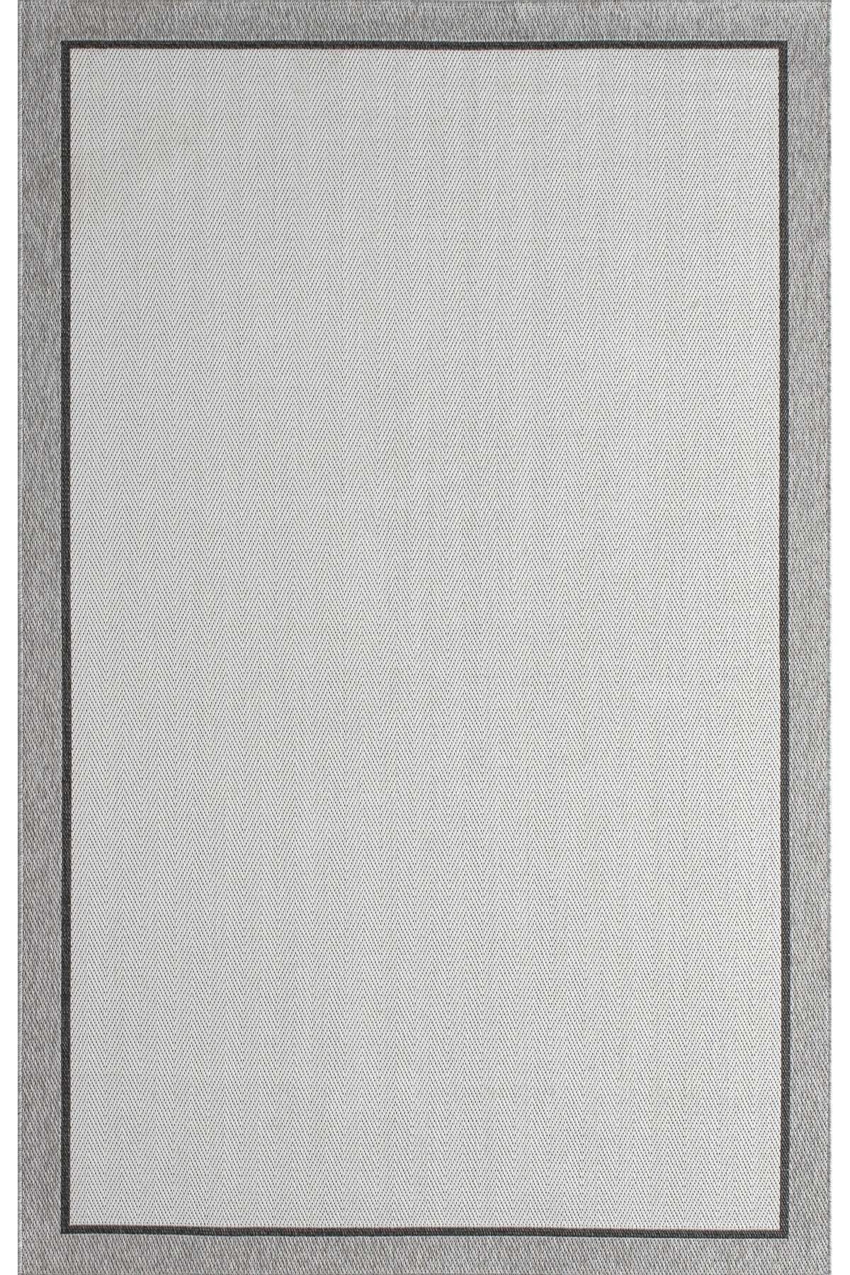 SİSALYA Modern Sisal Jüt Dokuma Kilim Hasır Yıkanabilir Halı Beyaz Gri