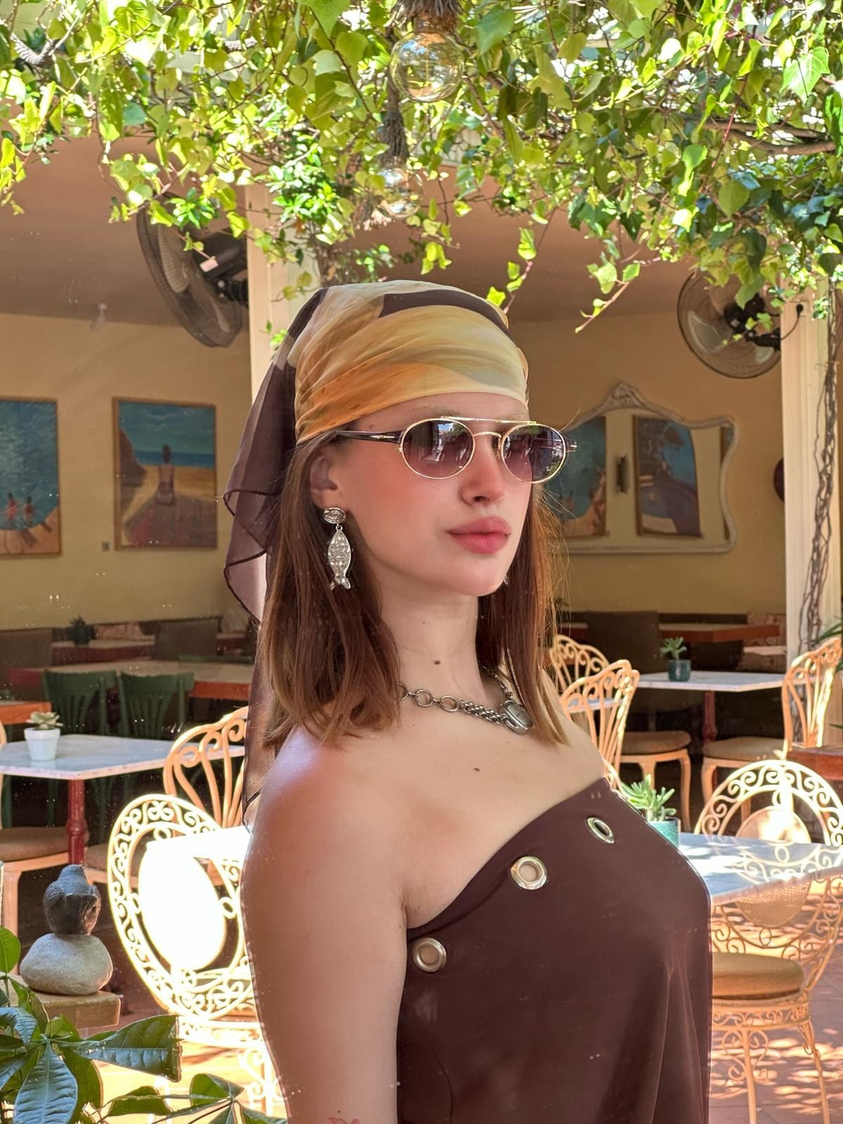 Marli Siyah Leopar Güneş Gözlüğü