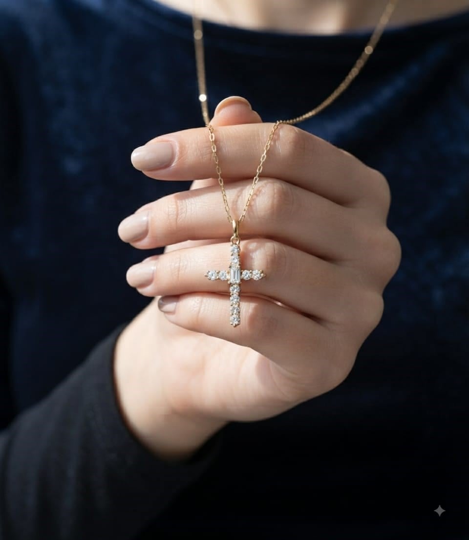 ✨ Hrıstiyanlıgın en önemli senbolü | 14K Altın Kaplama Kadın Kolye / Özel  Modern & Estetik Model ✨