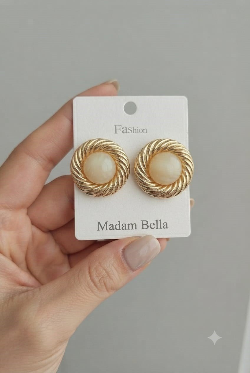 ✨ Madame Bella Kalitesi |14 k altın kaplama Özel Kuyumcu İşçiliği / Suya Dayanıklı & Kararmaz / Hafif / Antialerjik / Kadın Küpe ✨